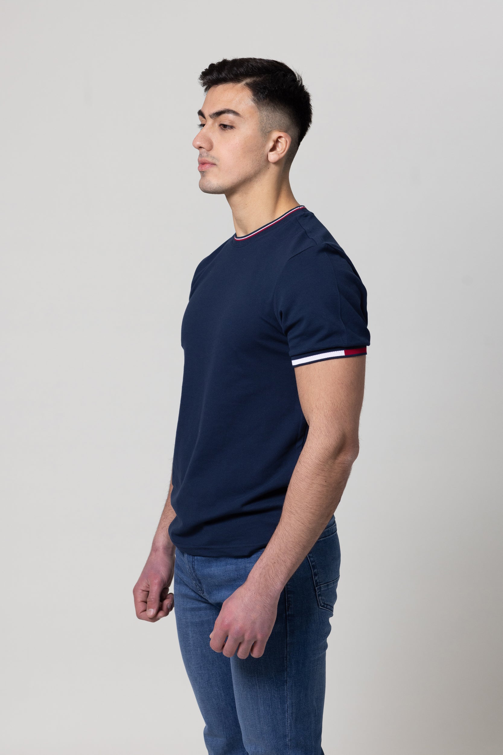 Pique Round Neck - Navy