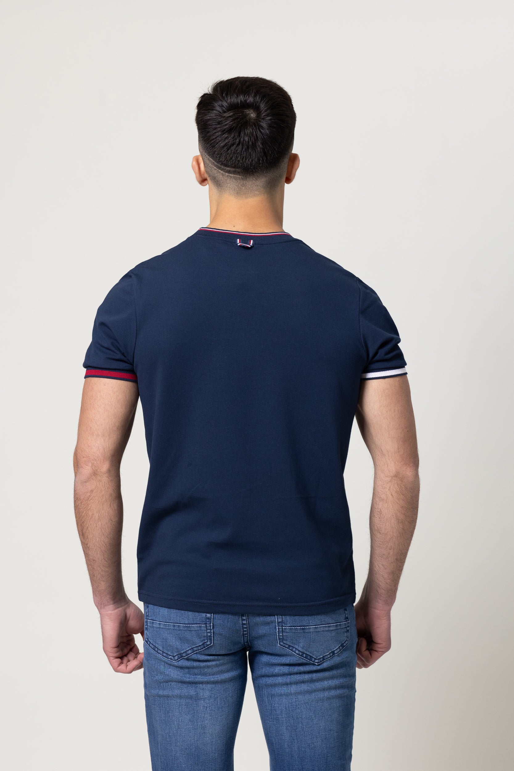 Pique Round Neck - Navy