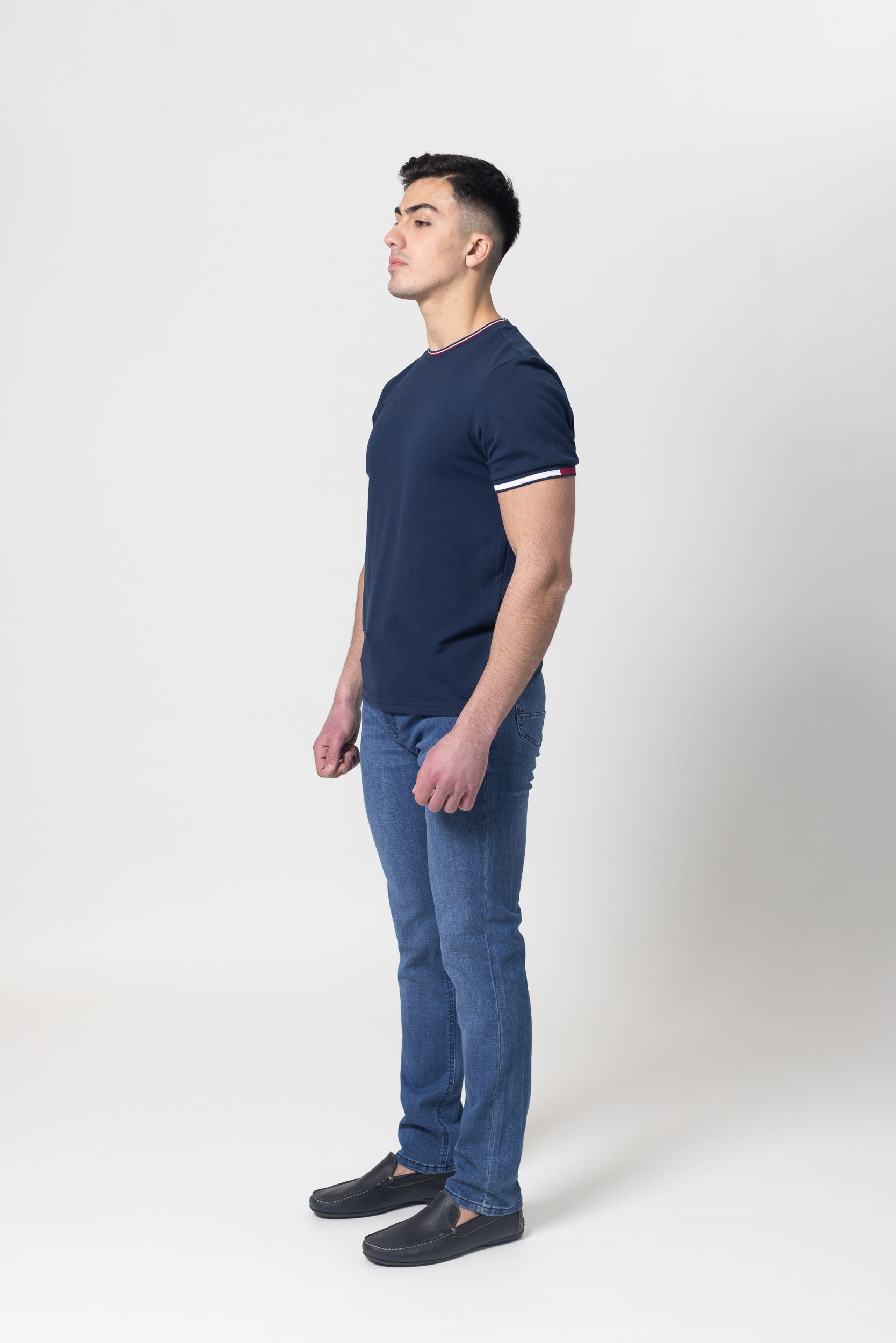 Pique Round Neck - Navy