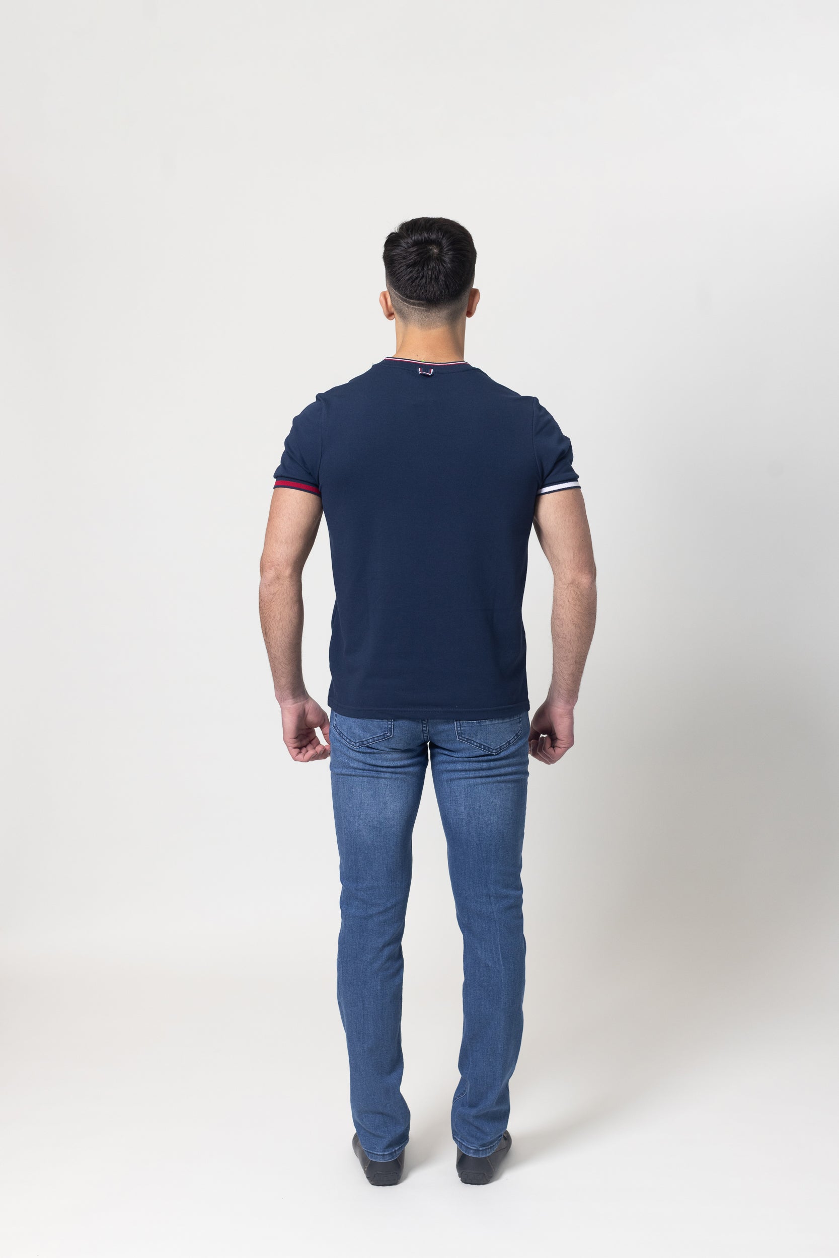 Pique Round Neck - Navy