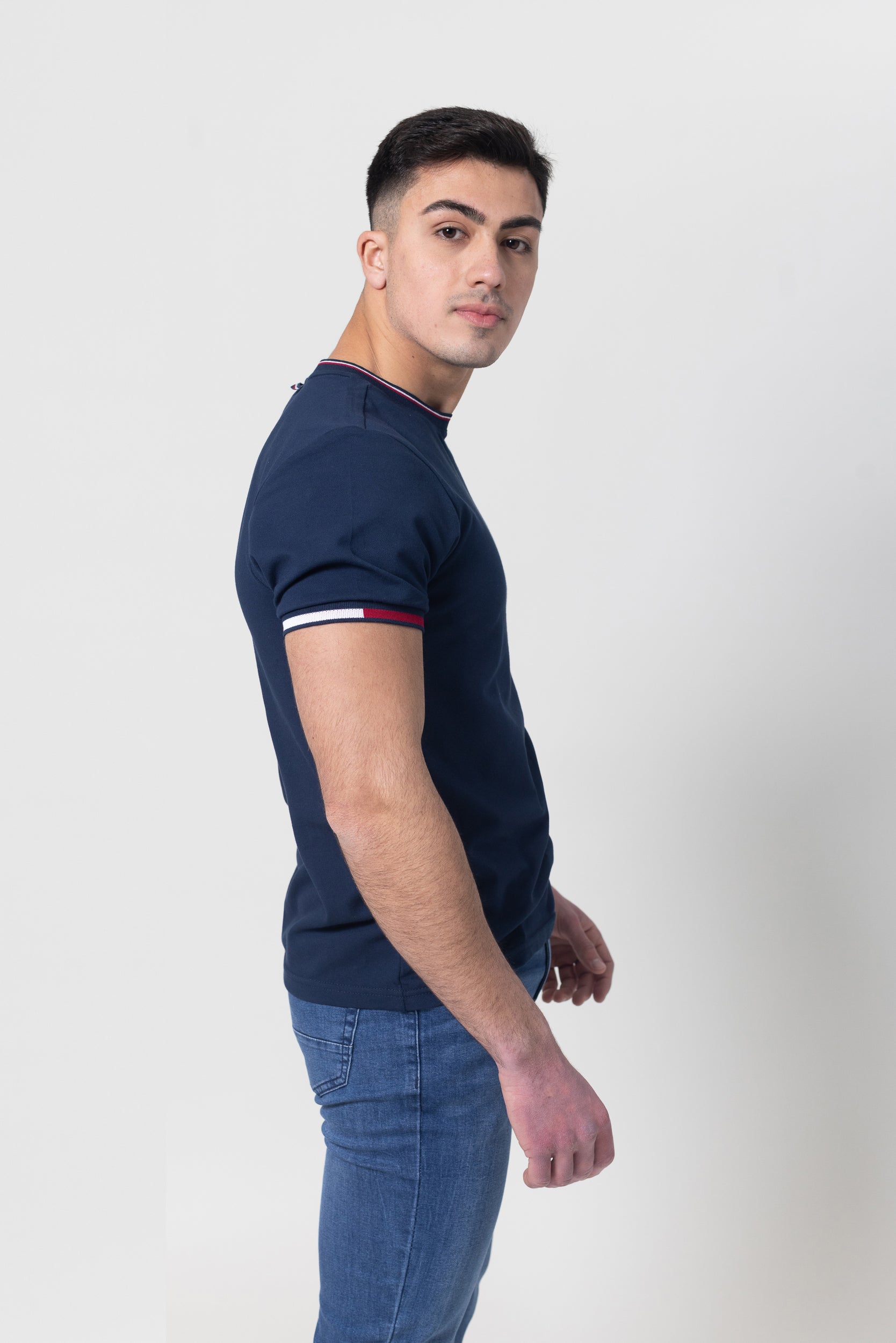 Pique Round Neck - Navy
