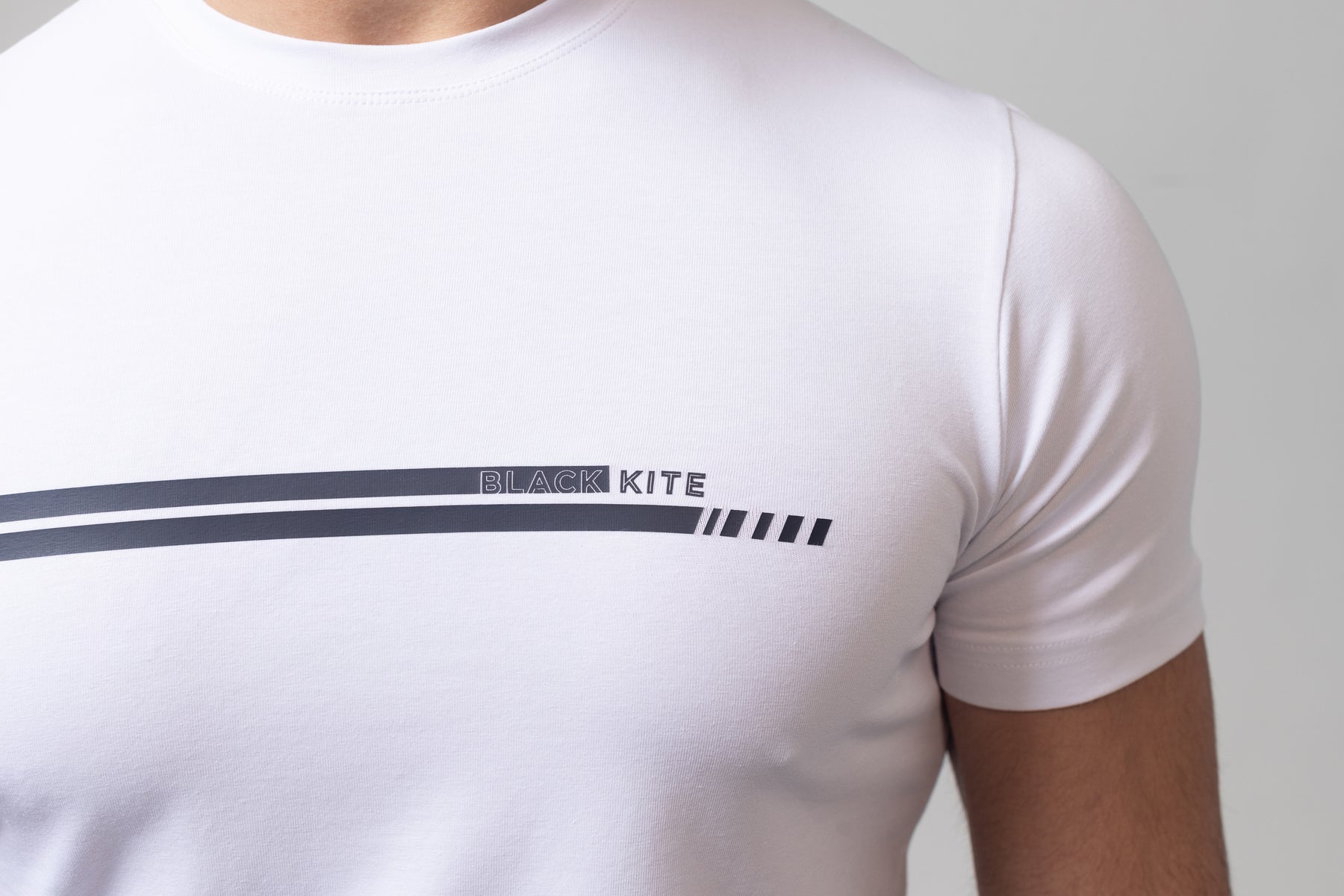 T-Shirt Cotton Lycra Round Neck - White