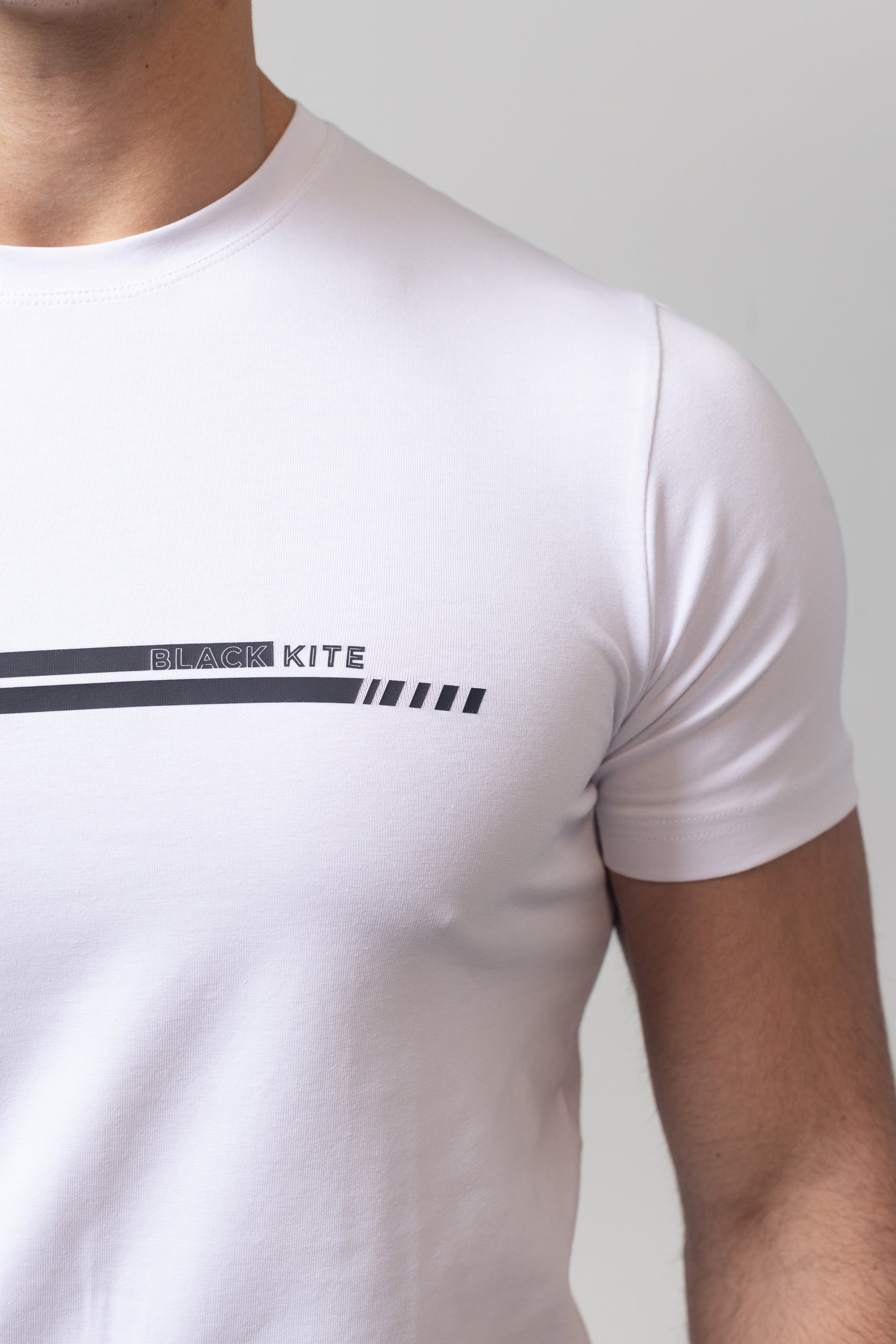 T-Shirt Cotton Lycra Round Neck - White