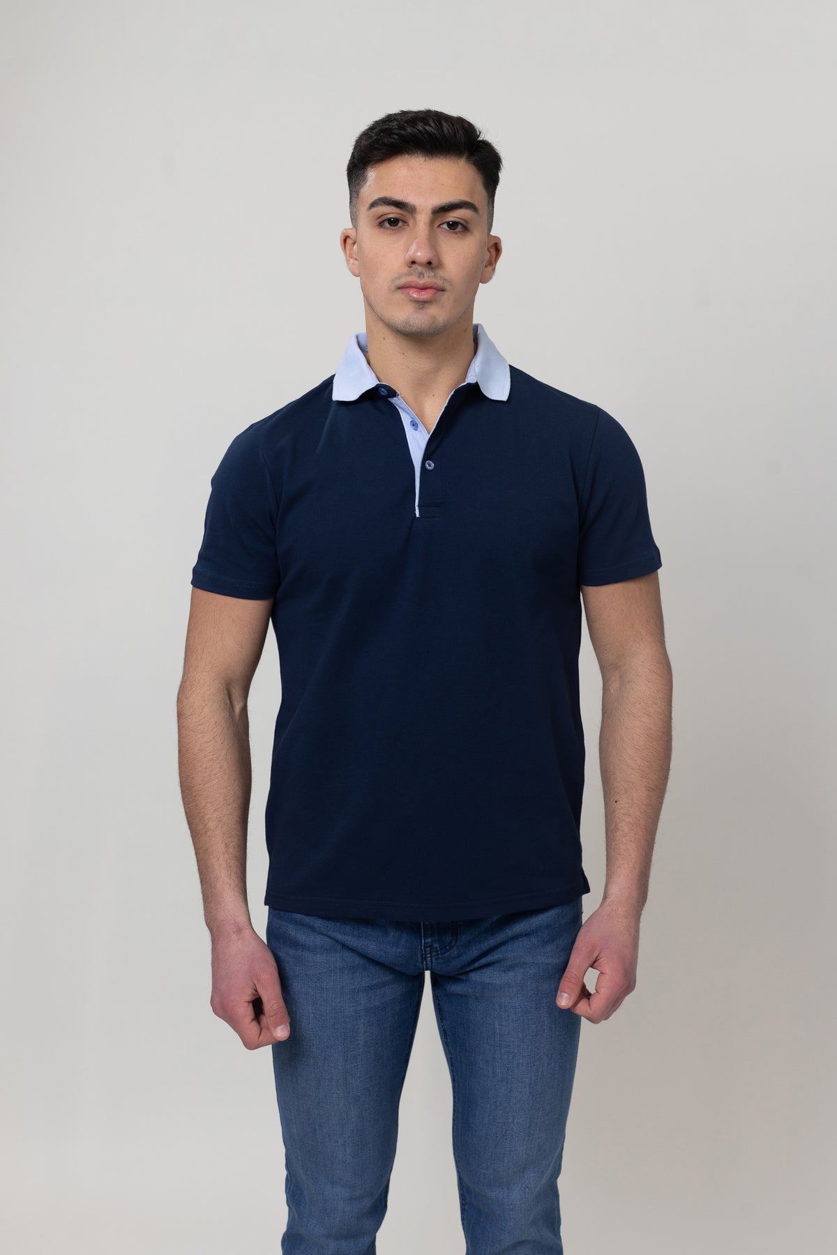 Pique Polo T-Shirt - Navy