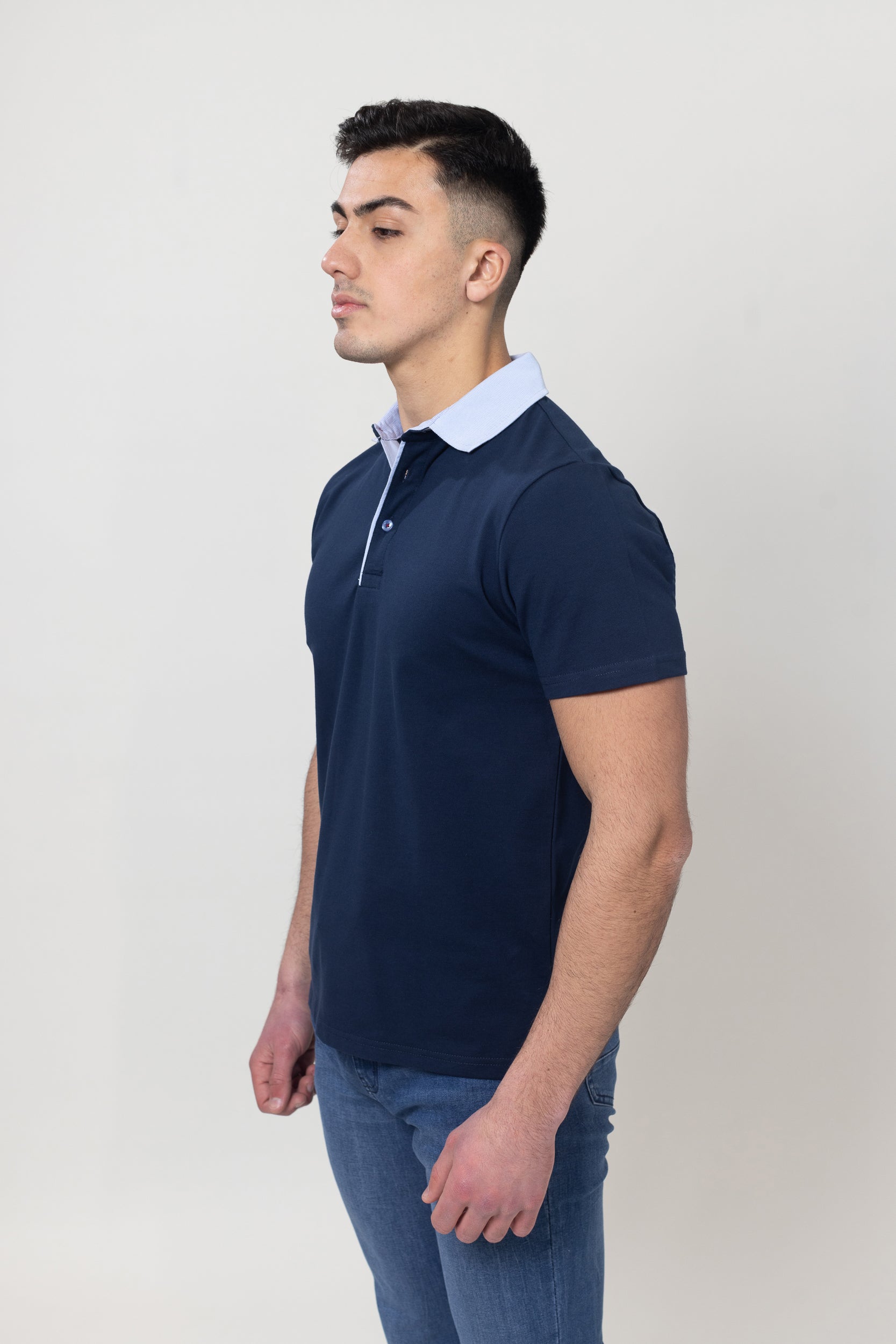 Pique Polo T-Shirt - Navy