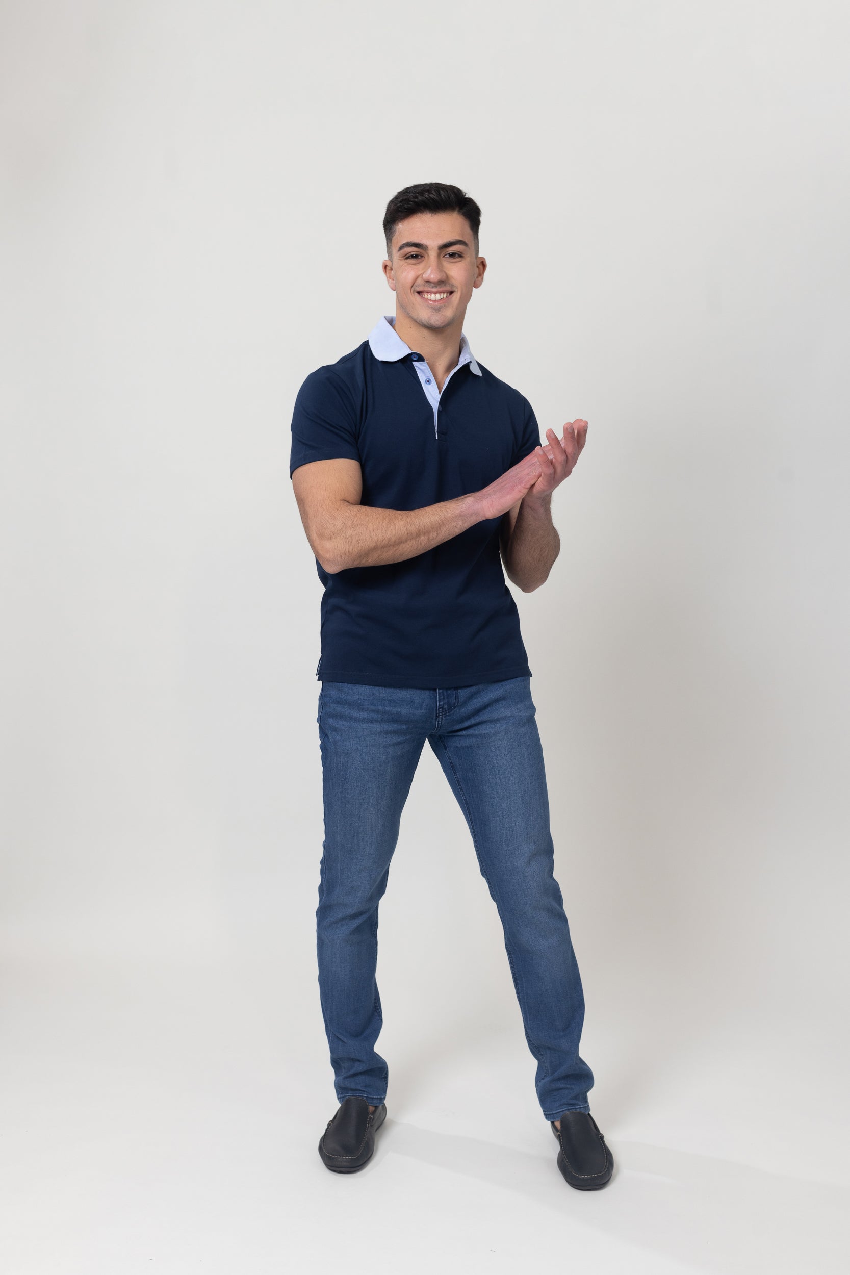 Pique Polo T-Shirt - Navy