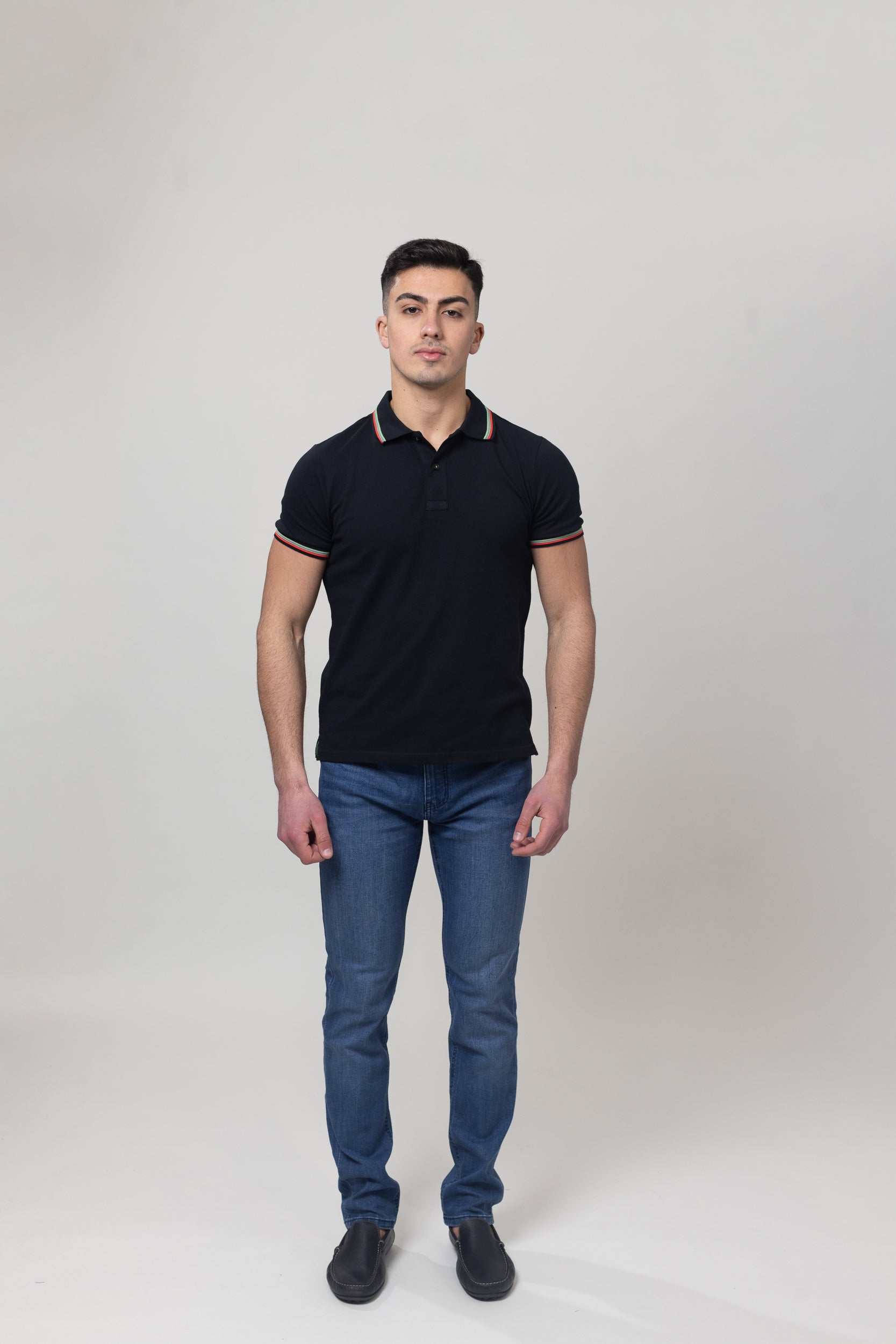 Pique Polo T-Shirt - Black