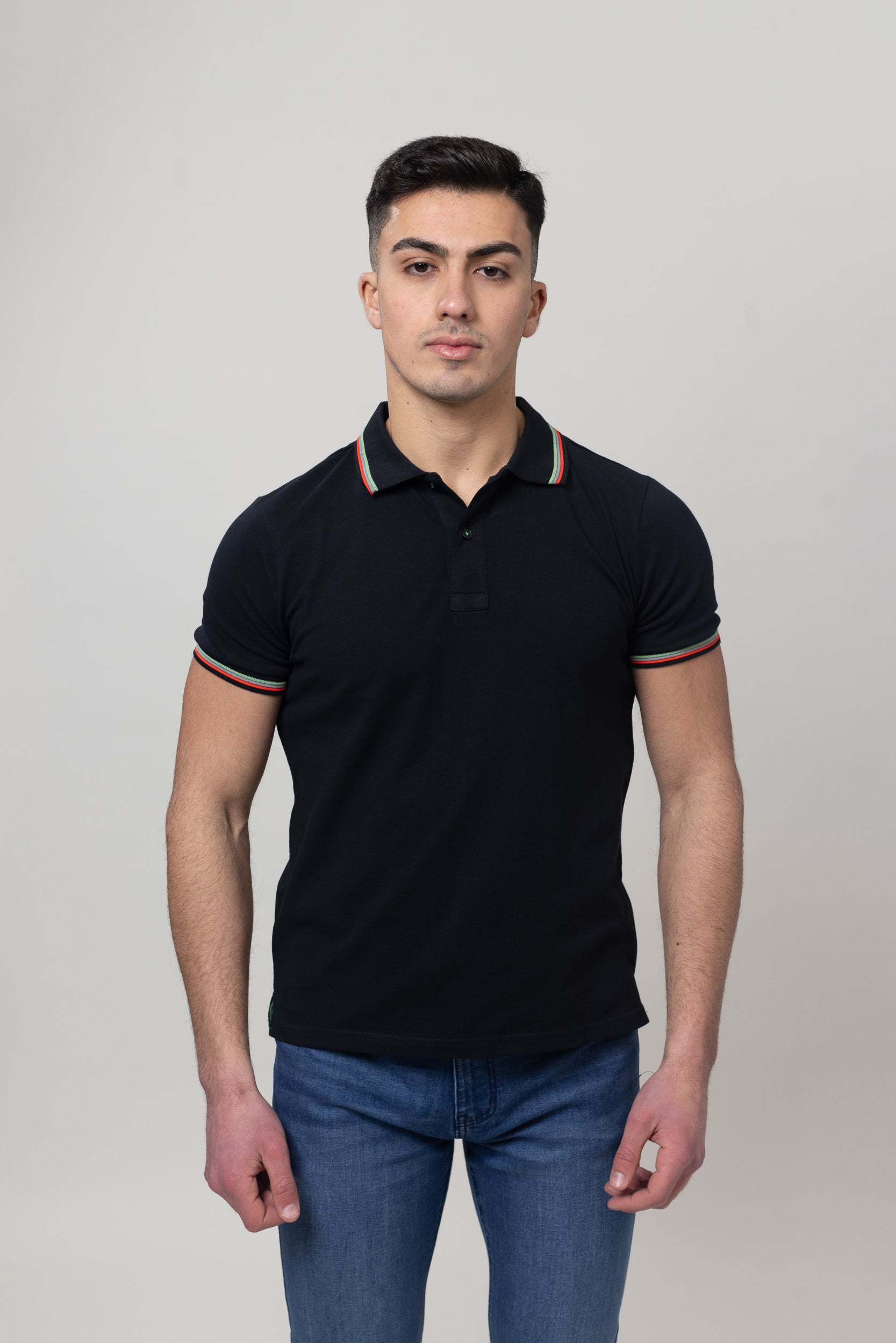 Pique Polo T-Shirt - Black