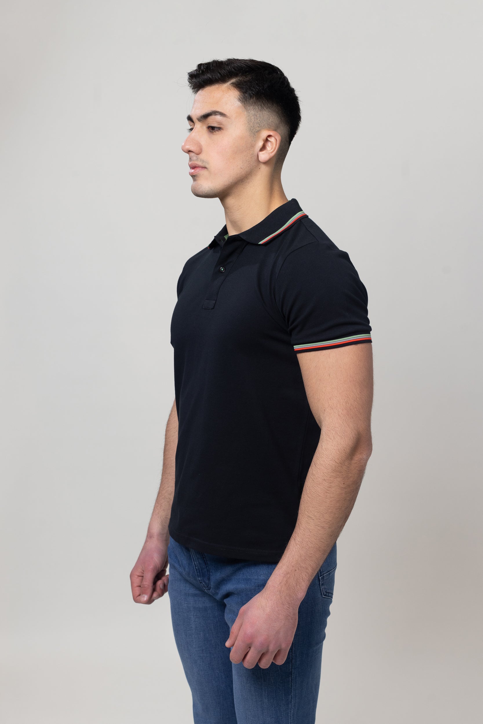 Pique Polo T-Shirt - Black