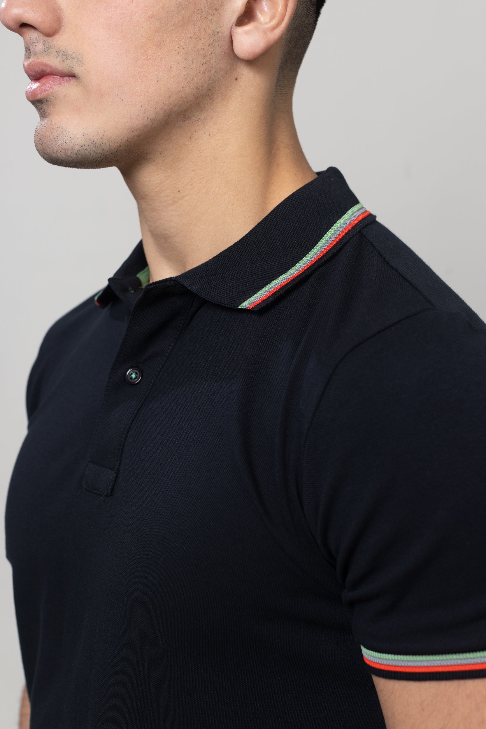 Pique Polo T-Shirt - Black
