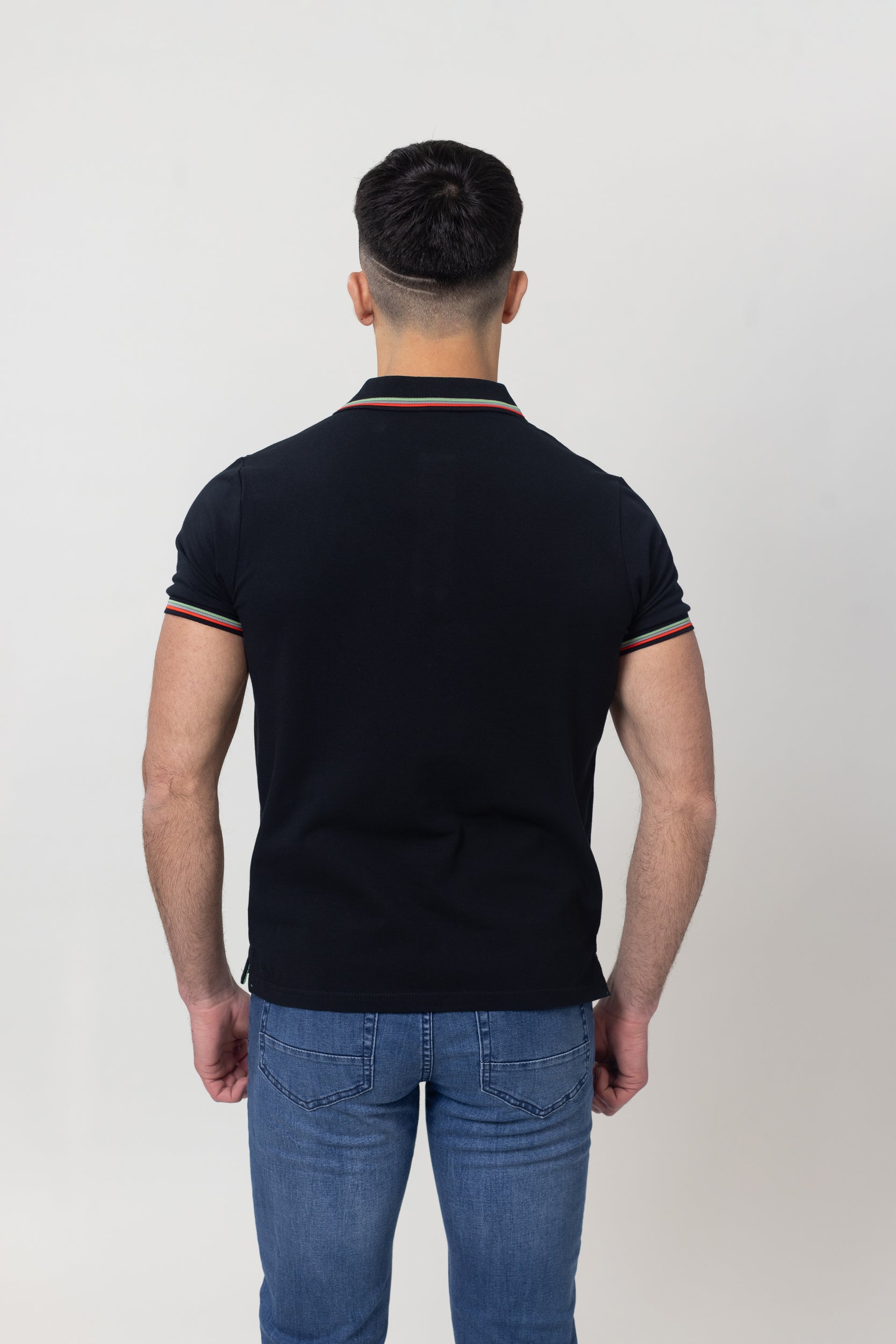 Pique Polo T-Shirt - Black