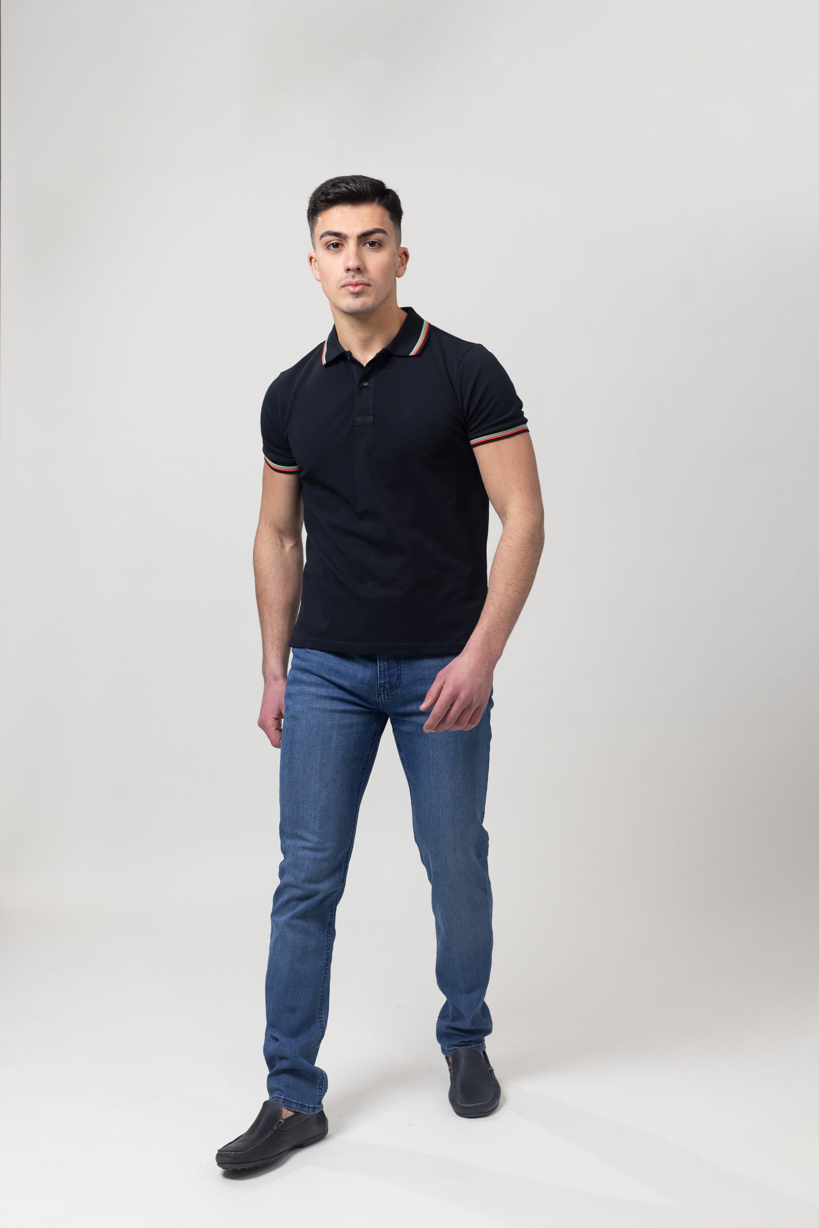 Pique Polo T-Shirt - Black