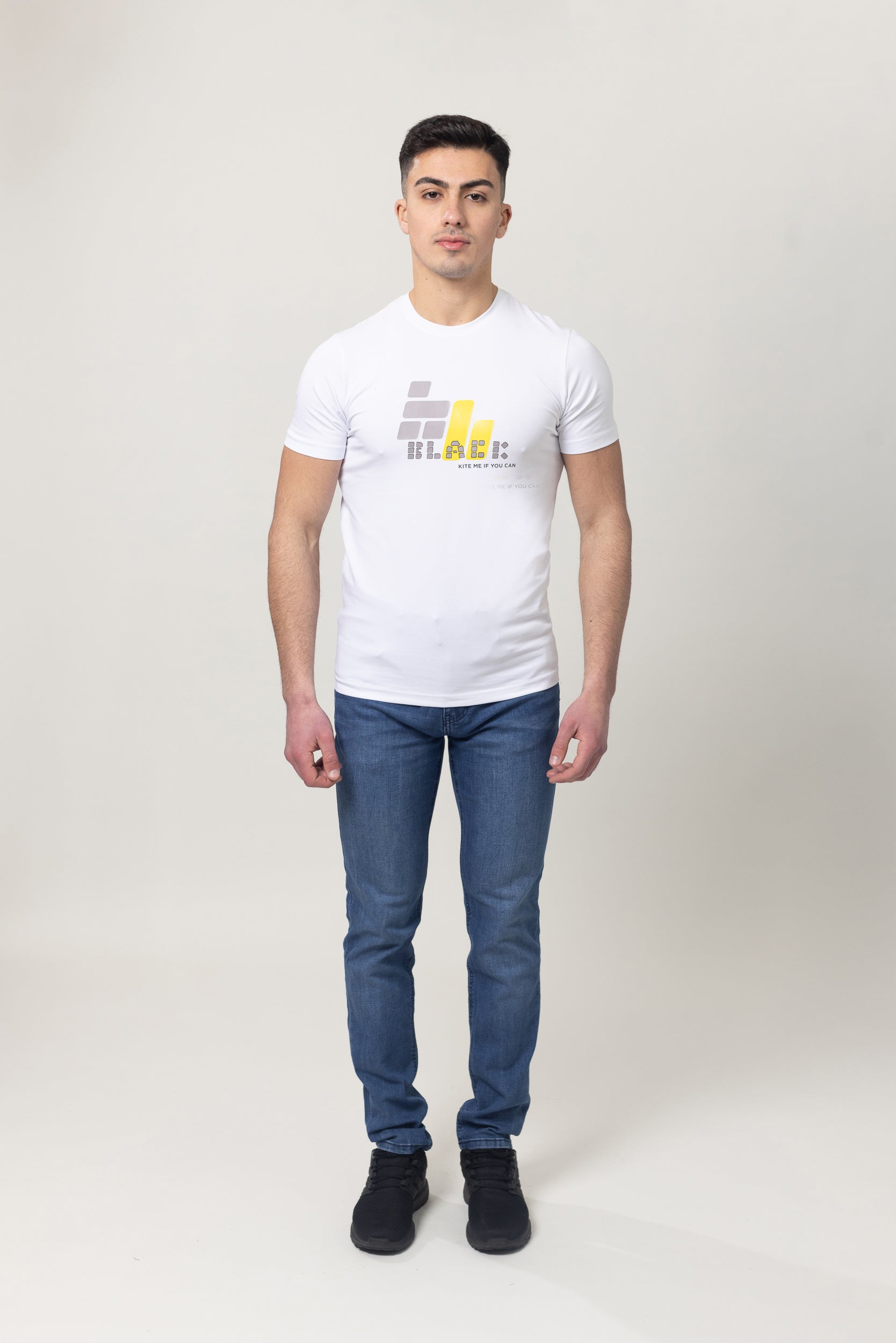 T-Shirt Cotton Lycra Round Neck - White