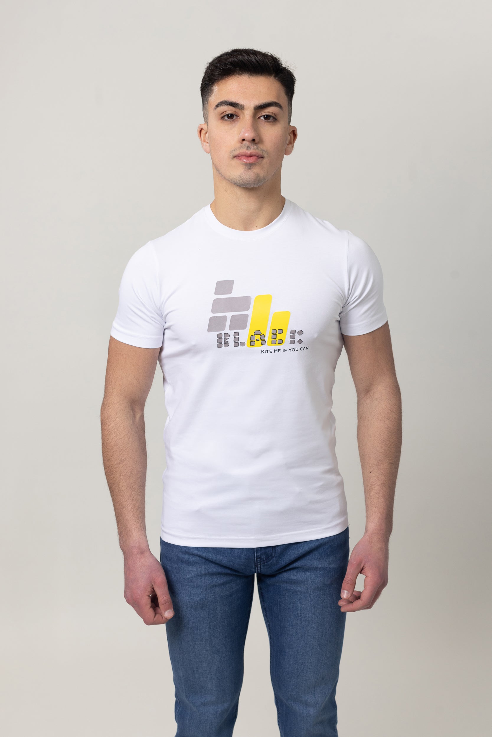T-Shirt Cotton Lycra Round Neck - White