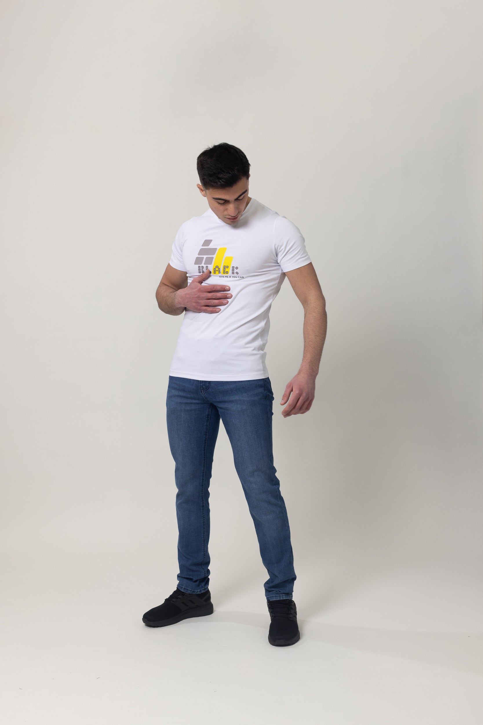 T-Shirt Cotton Lycra Round Neck - White