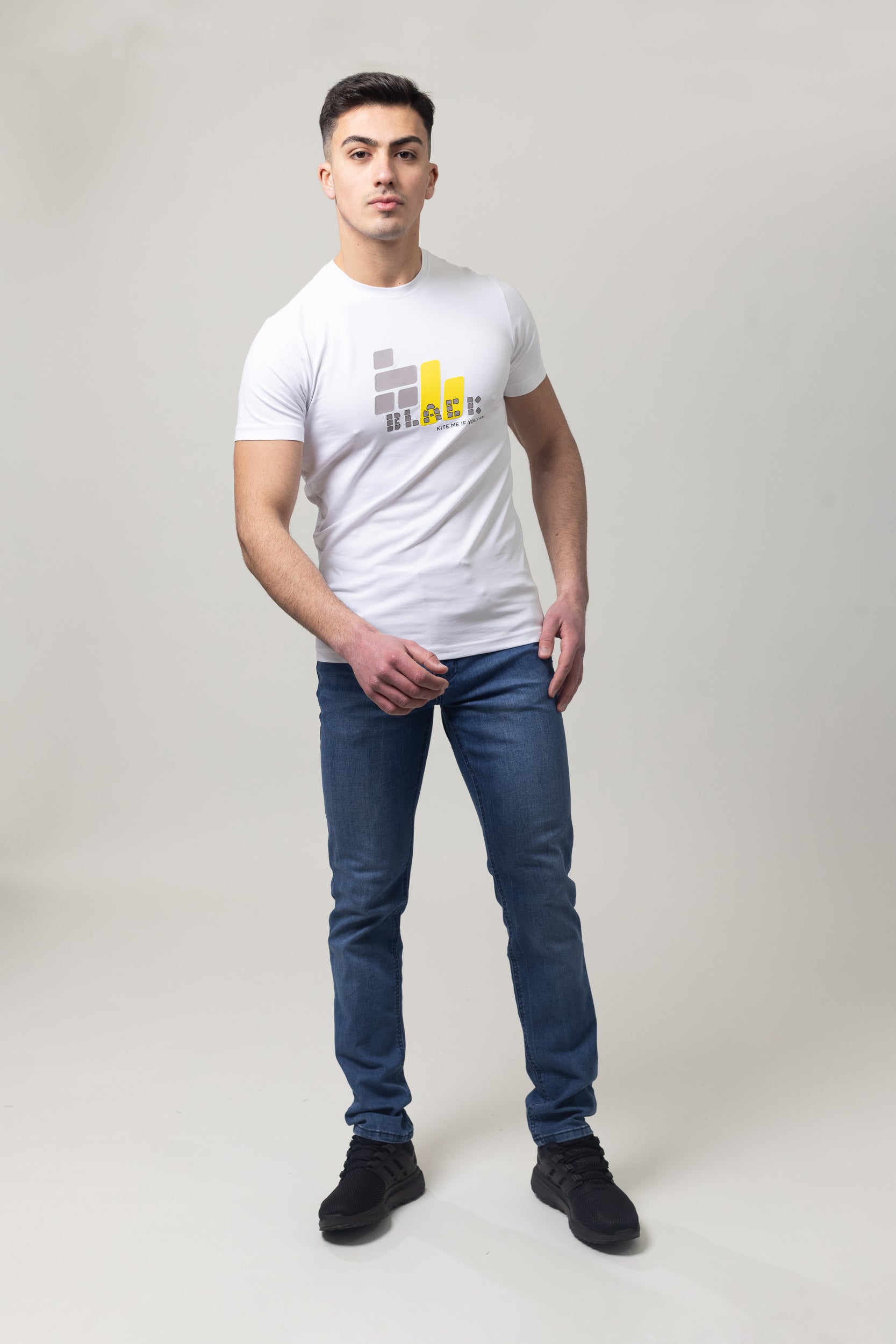 T-Shirt Cotton Lycra Round Neck - White