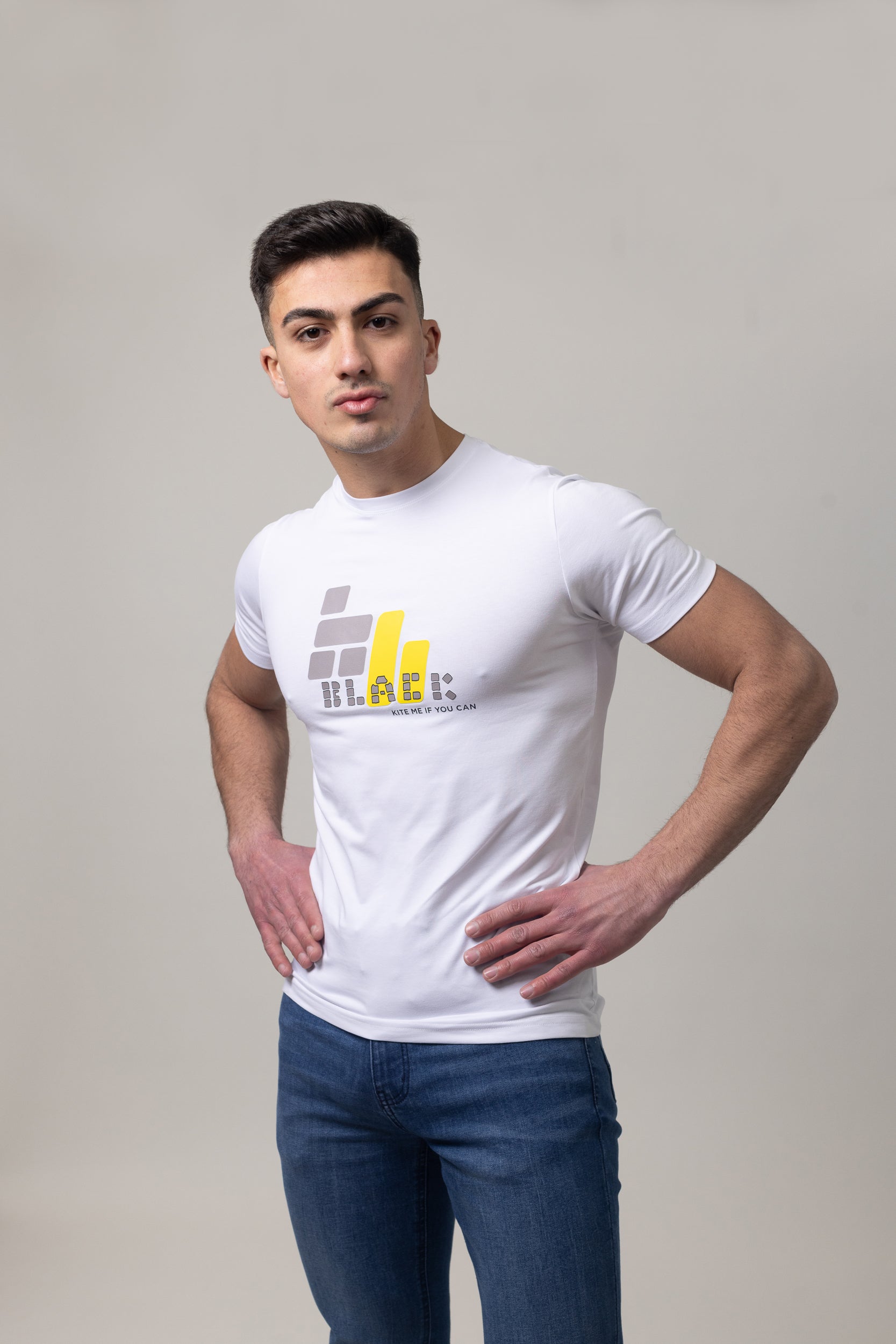 T-Shirt Cotton Lycra Round Neck - White