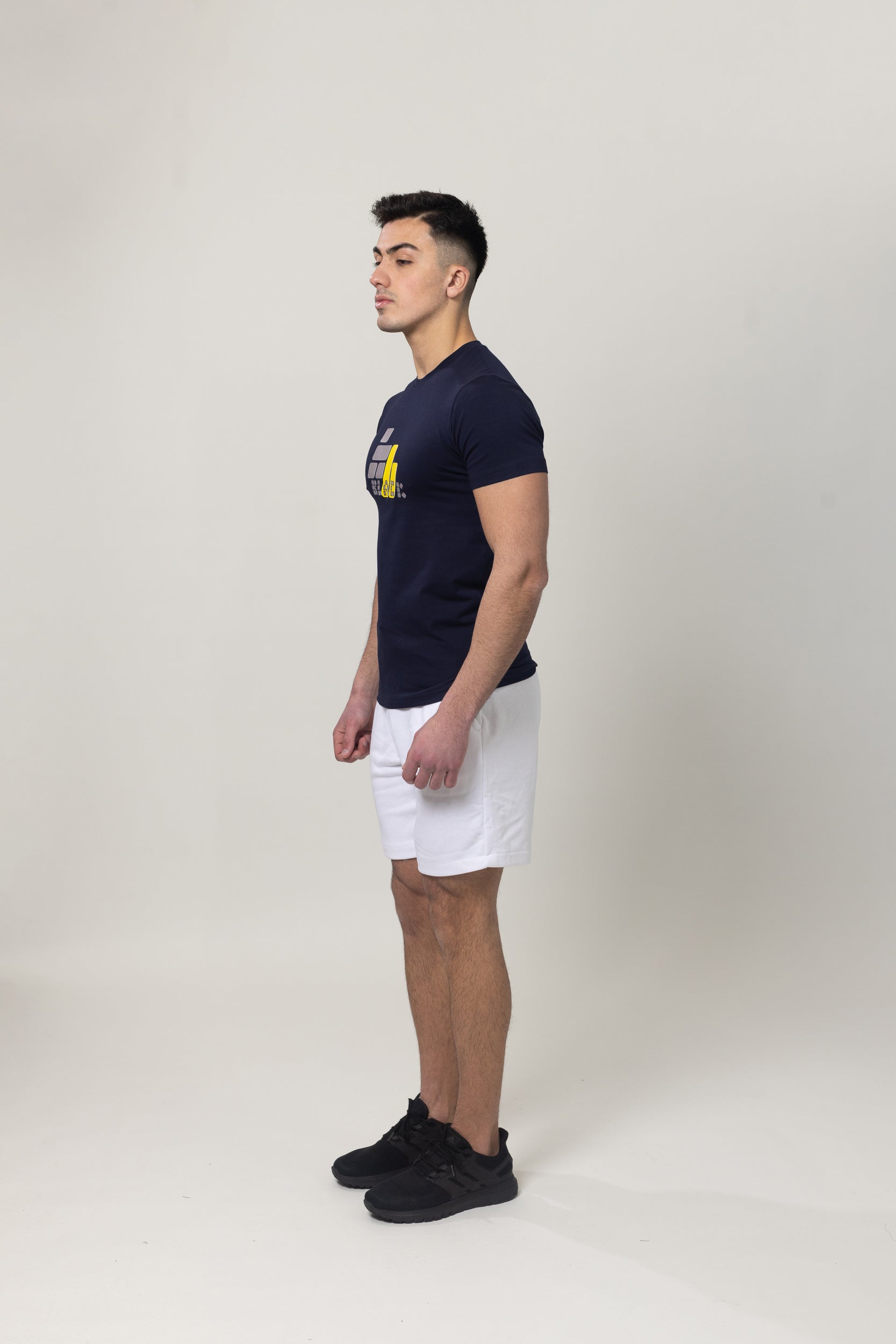 T-Shirt Cotton Lycra Round Neck - Navy