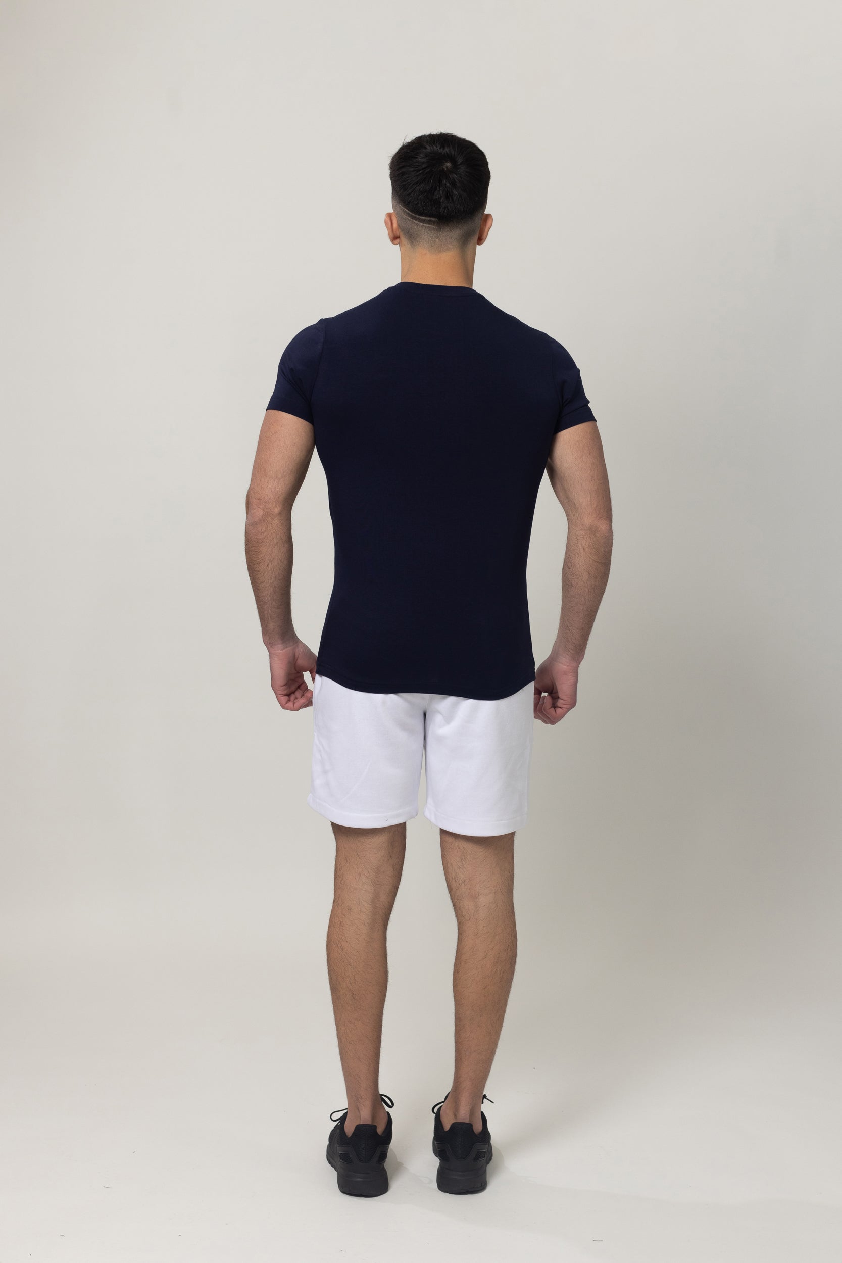T-Shirt Cotton Lycra Round Neck - Navy