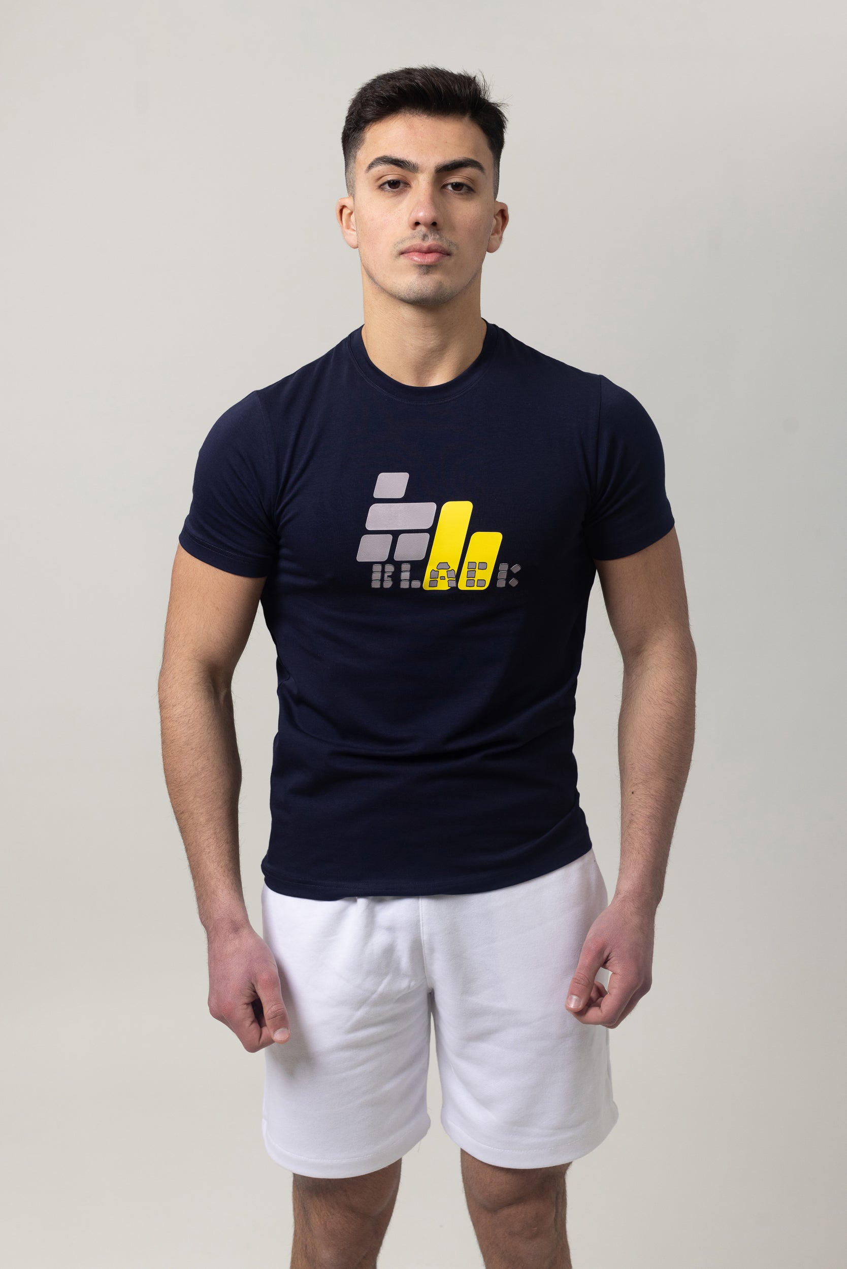 T-Shirt Cotton Lycra Round Neck - Navy