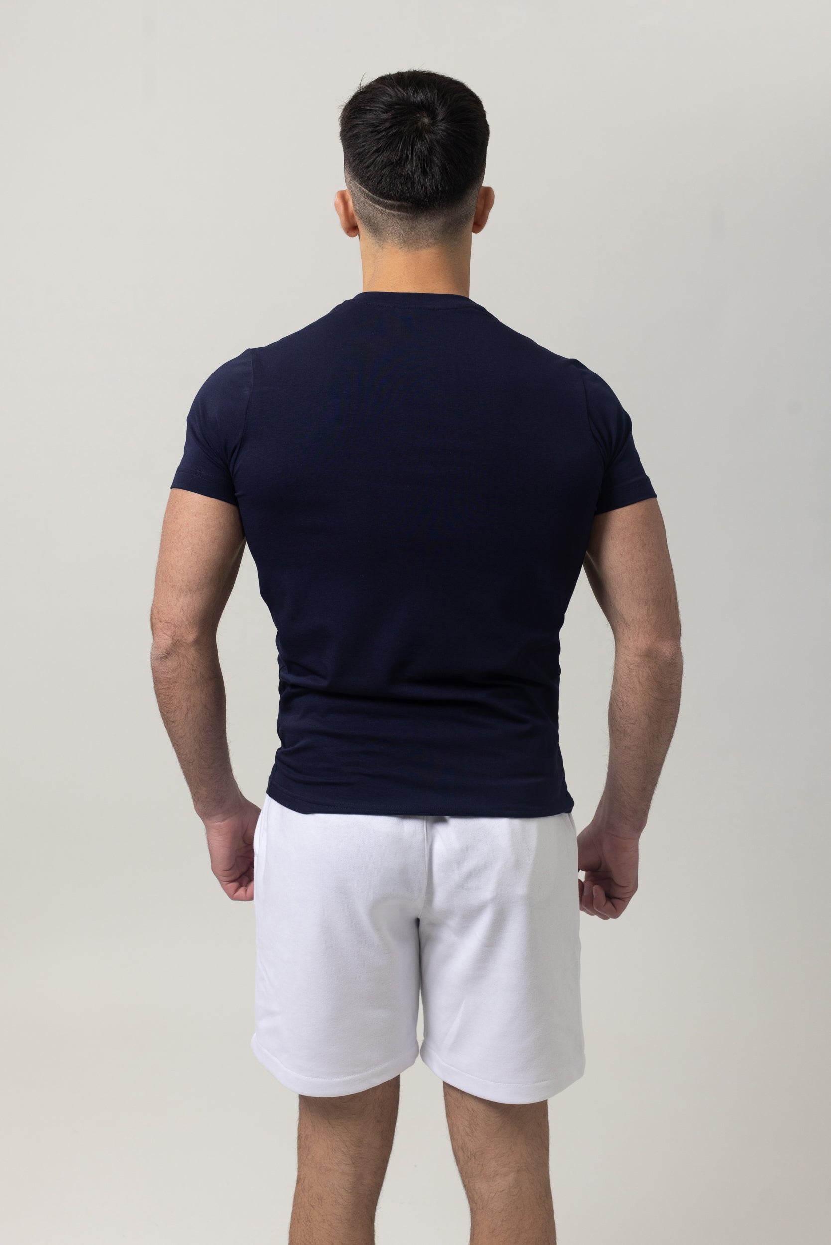 T-Shirt Cotton Lycra Round Neck - Navy