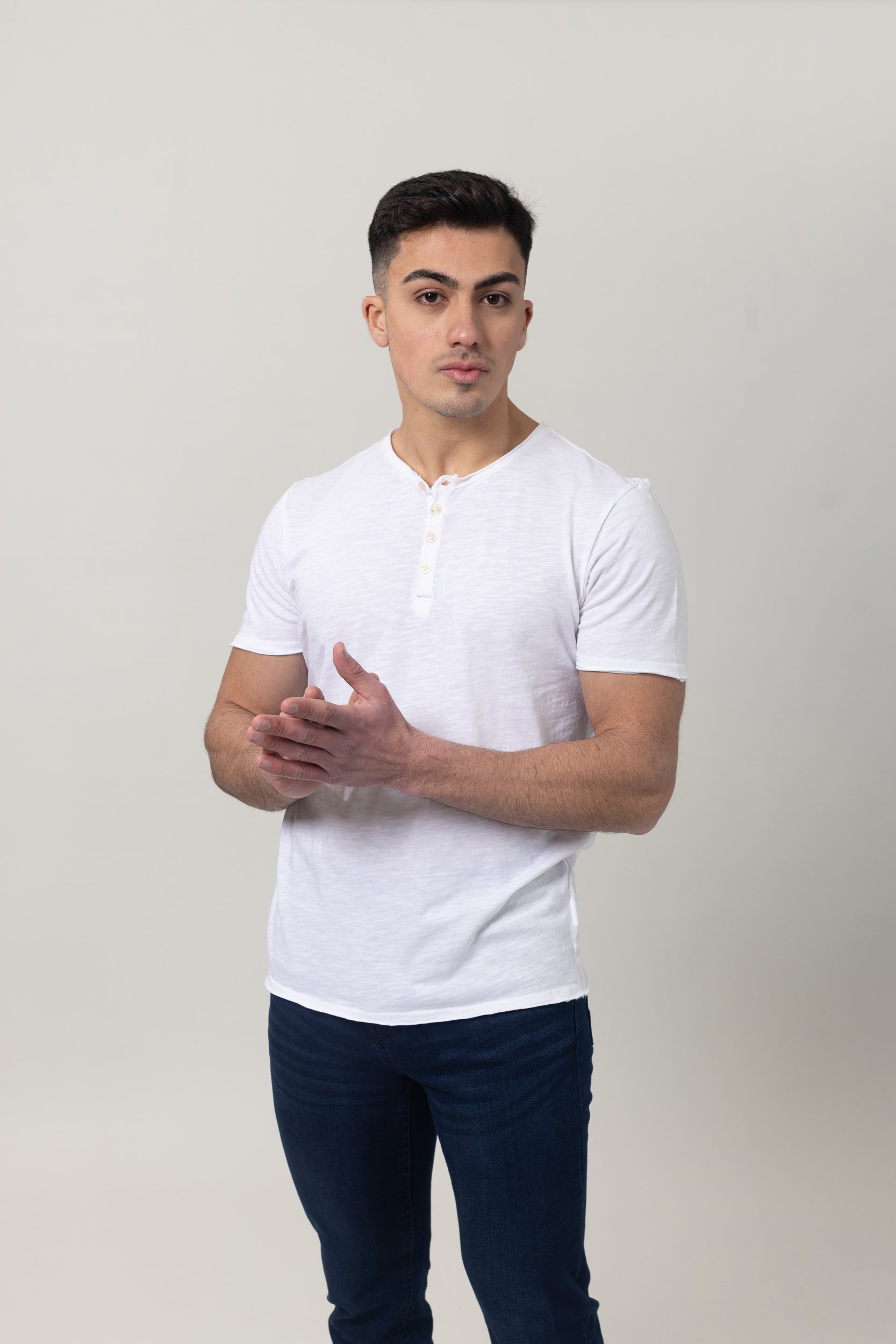 Washer Round Neck T-Shirt - White