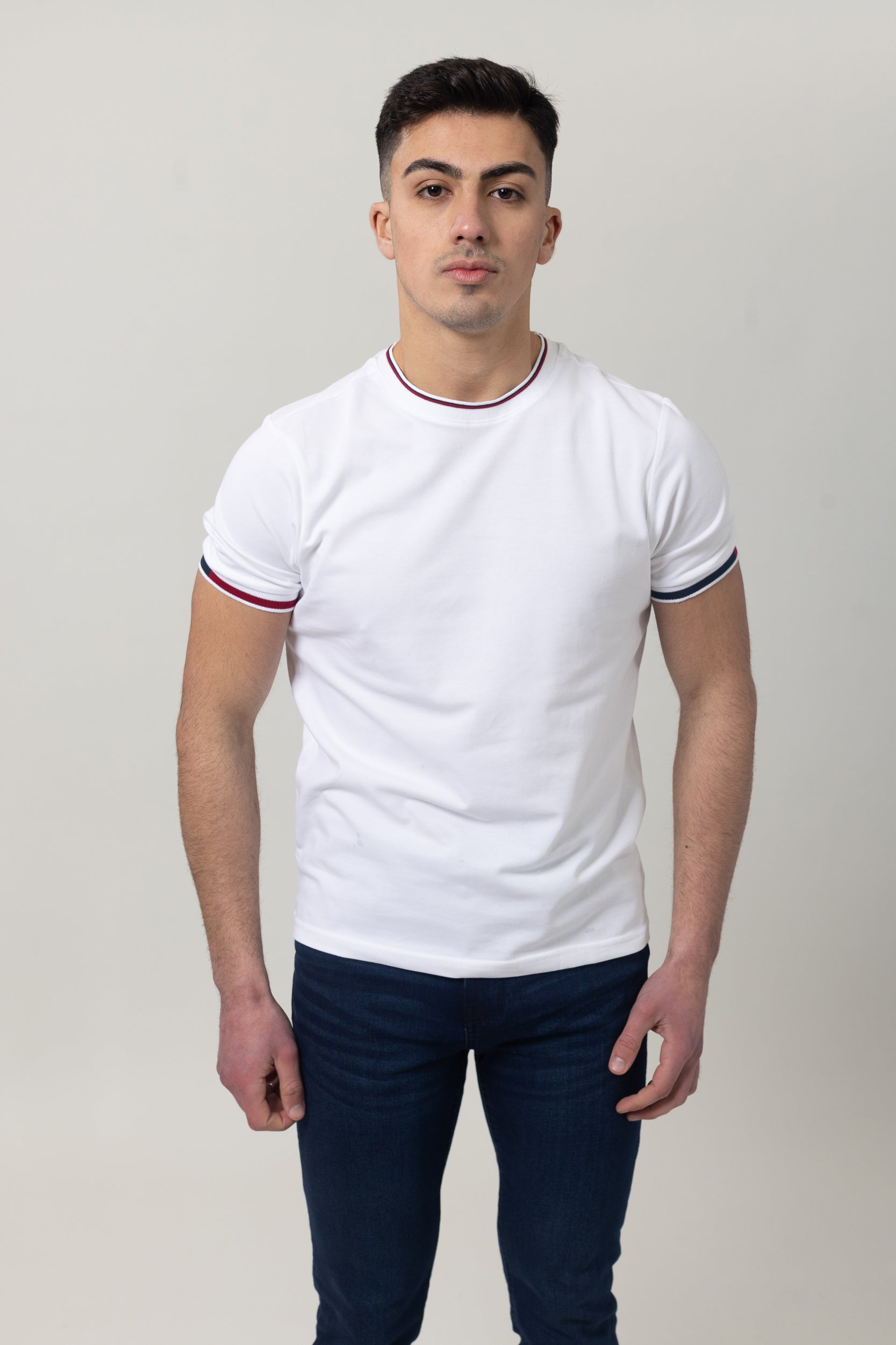Pique Round Neck - White