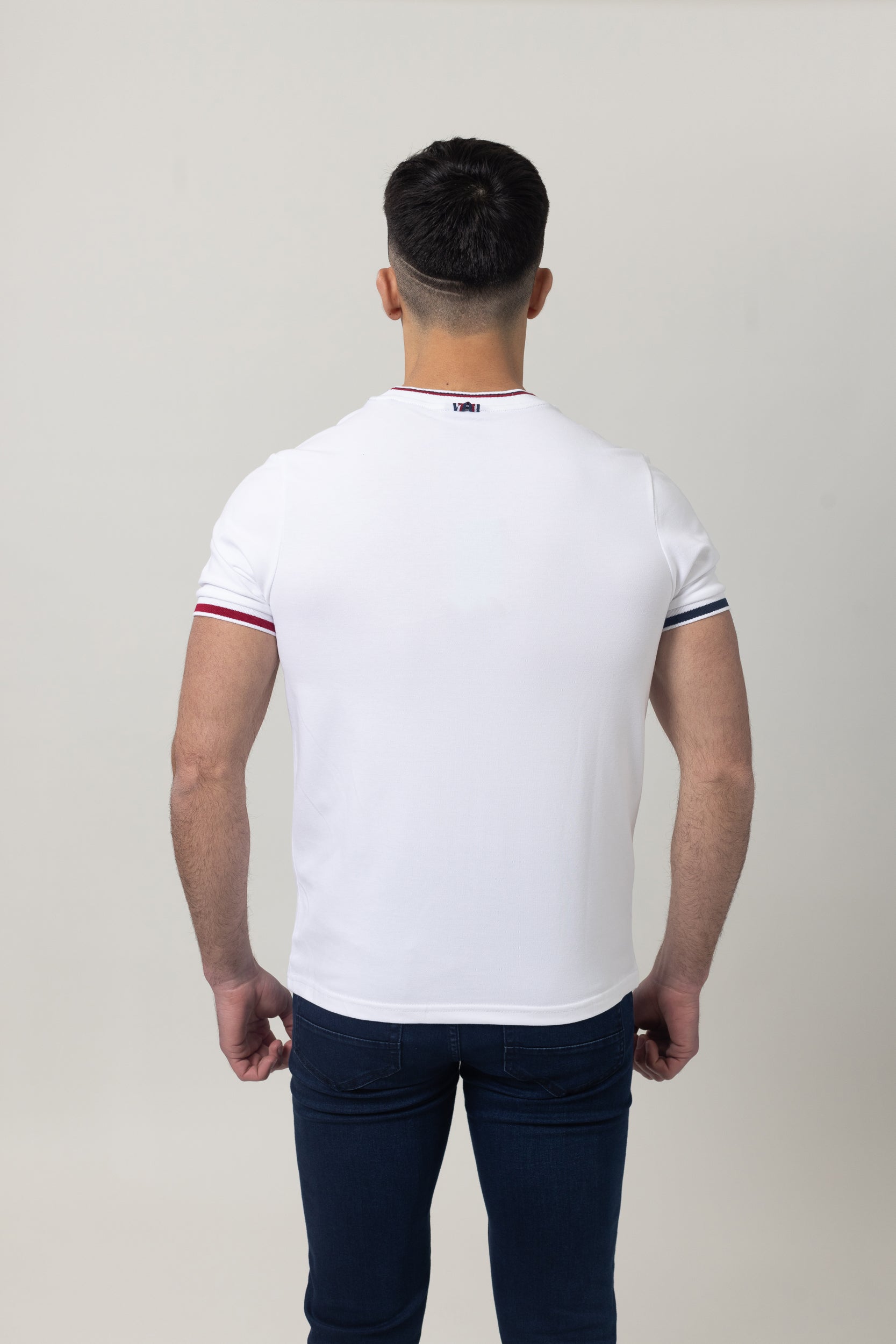 Pique Round Neck - White