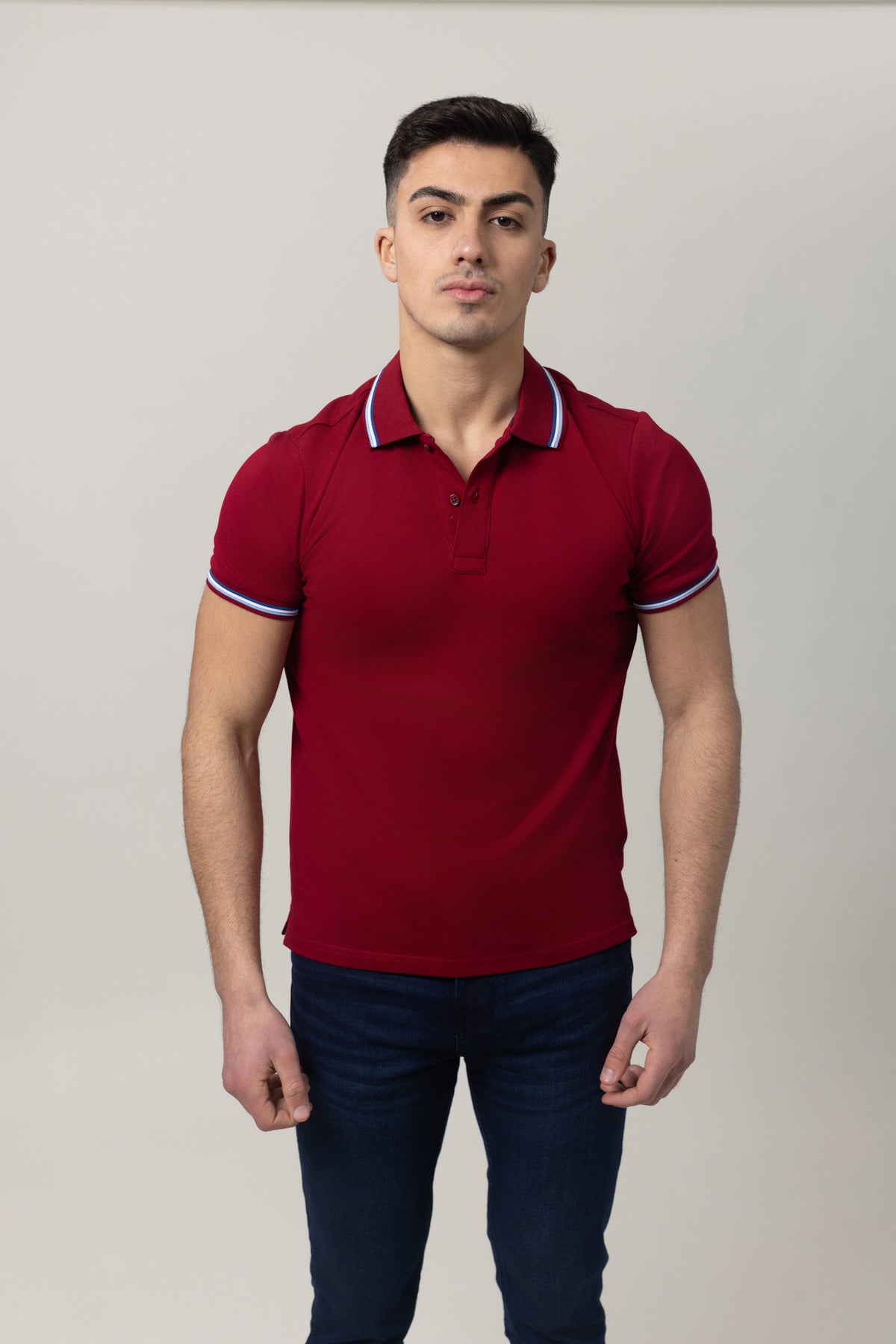 Pique Polo T-Shirt - Burgundy