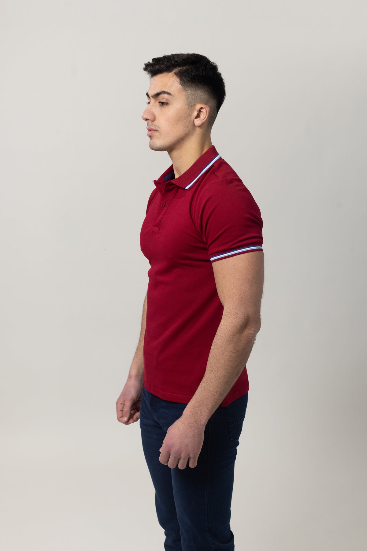 Pique Polo T-Shirt - Burgundy