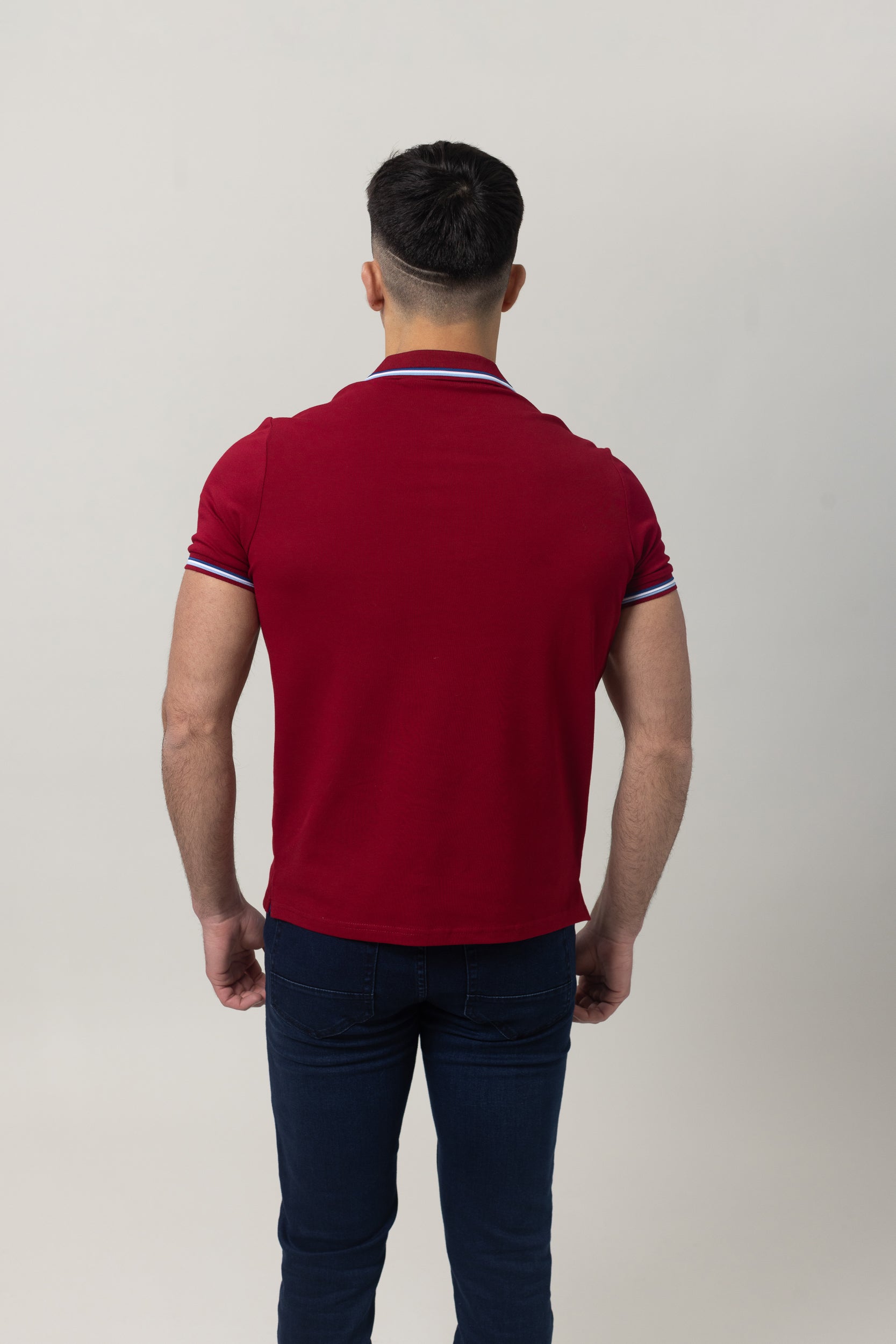 Pique Polo T-Shirt - Burgundy