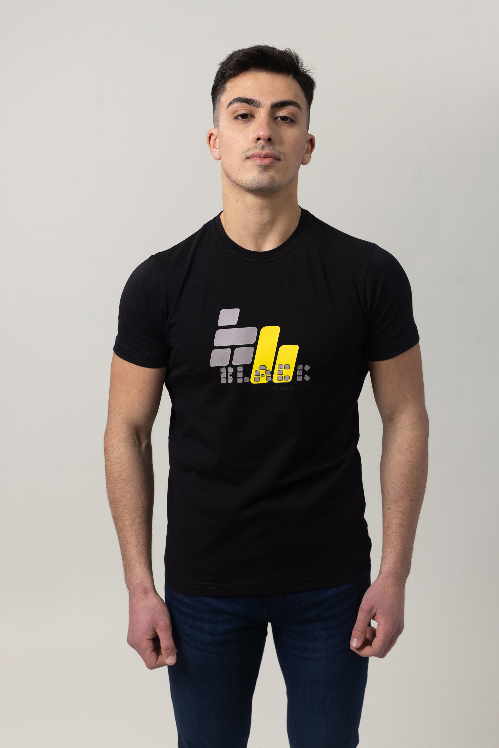 T-Shirt Cotton Lycra Round Neck - Black