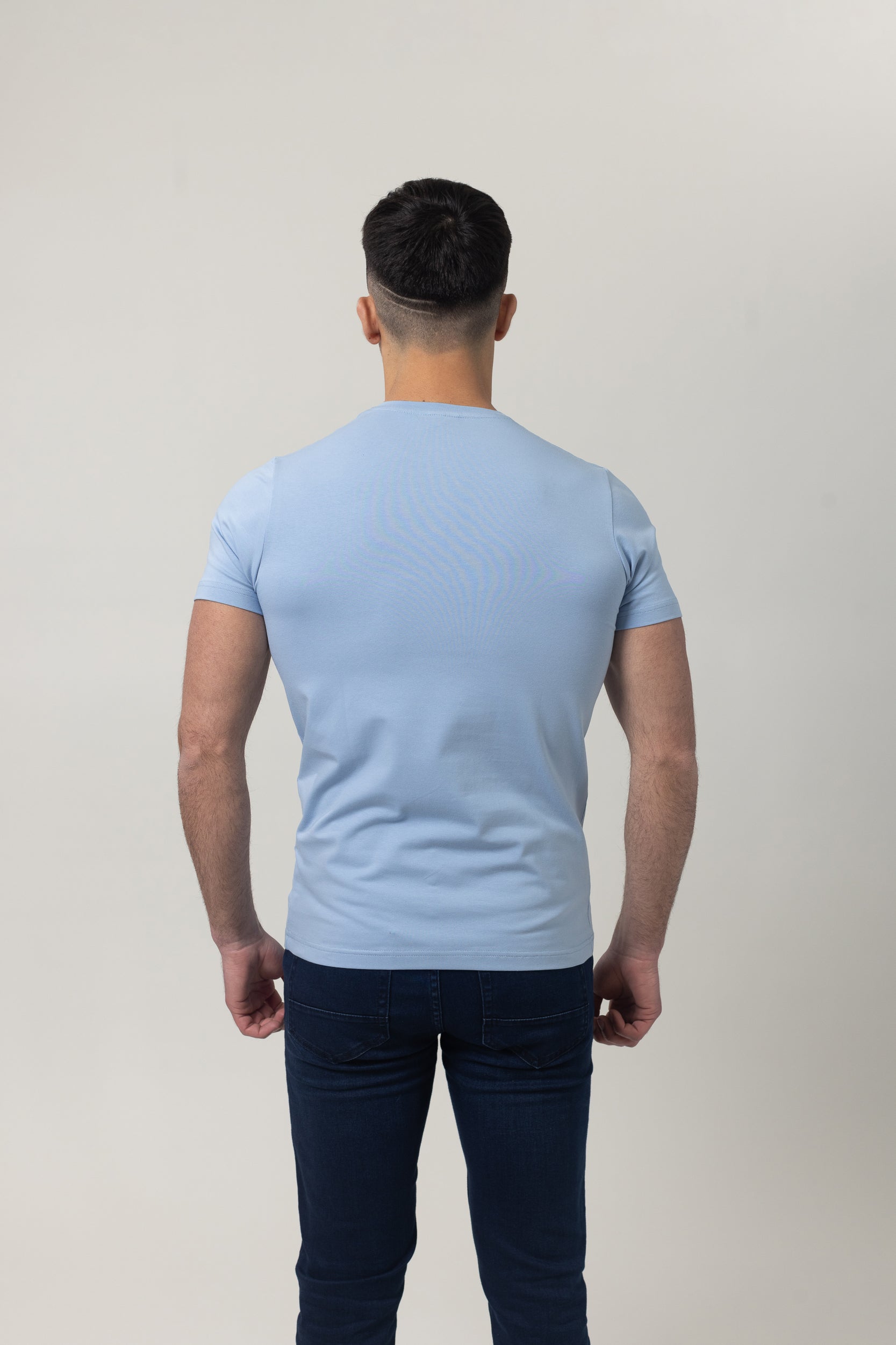 T-Shirt Cotton Lycra Round Neck - Blue