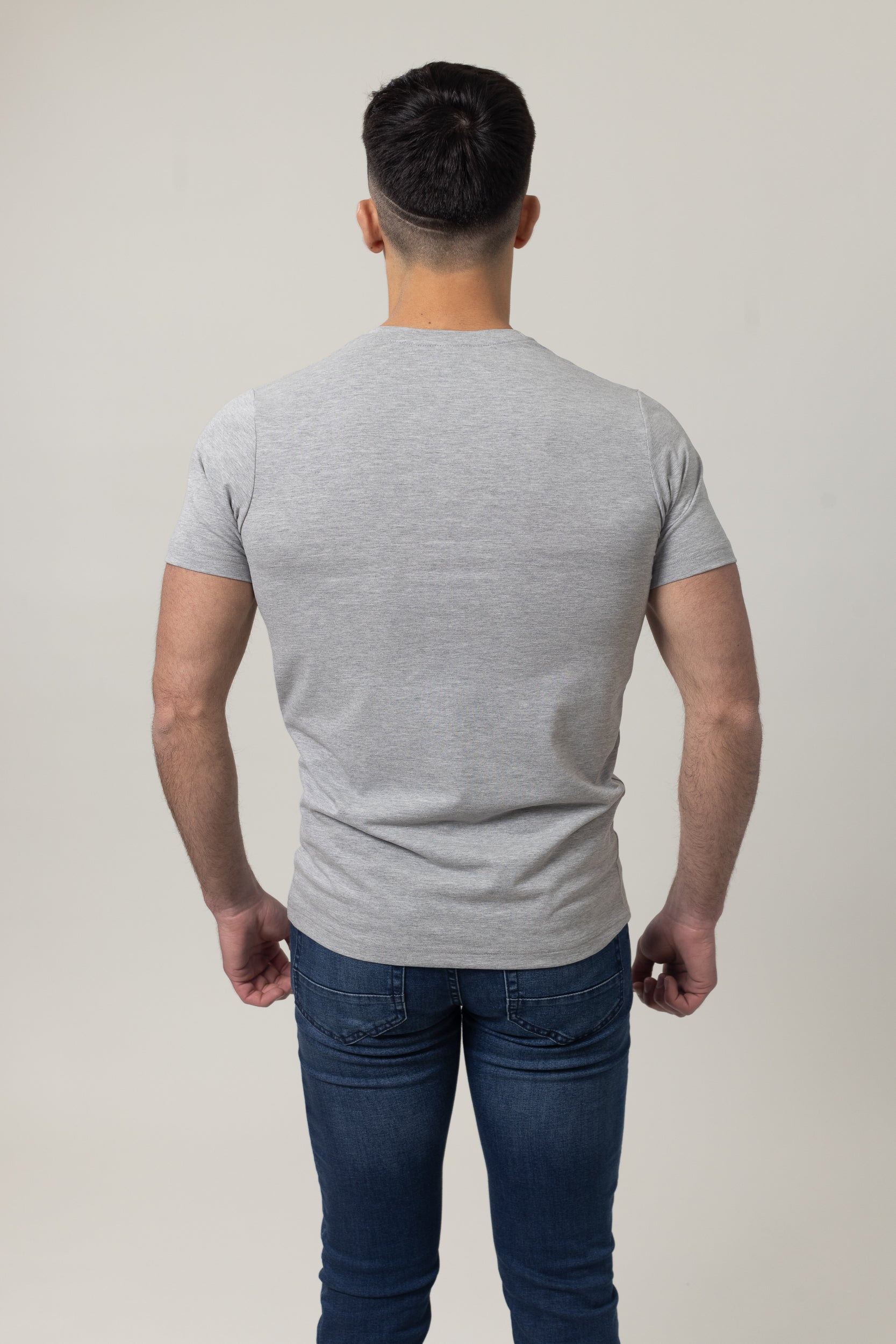 T-Shirt Cotton Lycra Round Neck - Grey