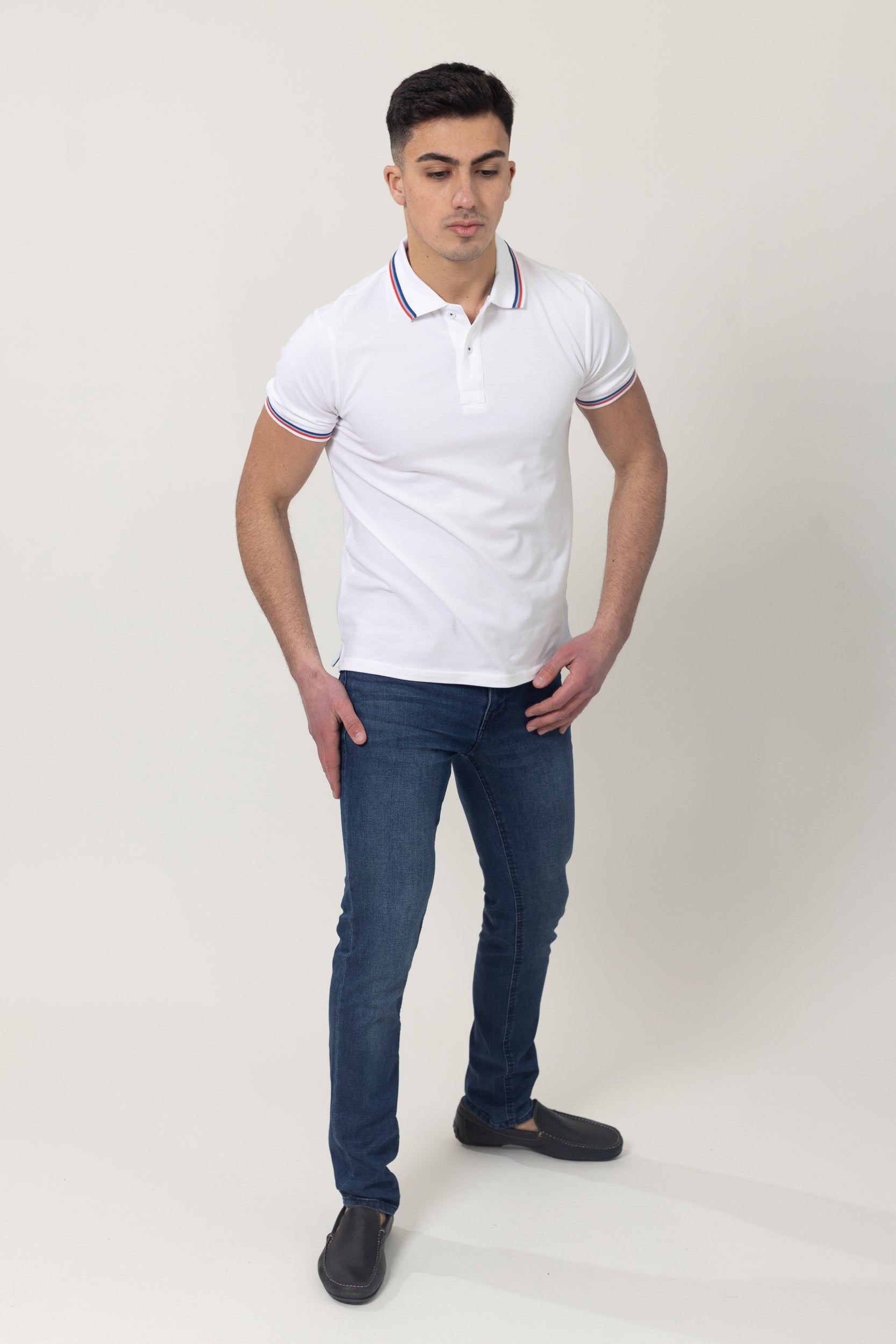 Pique Polo T-Shirt - White