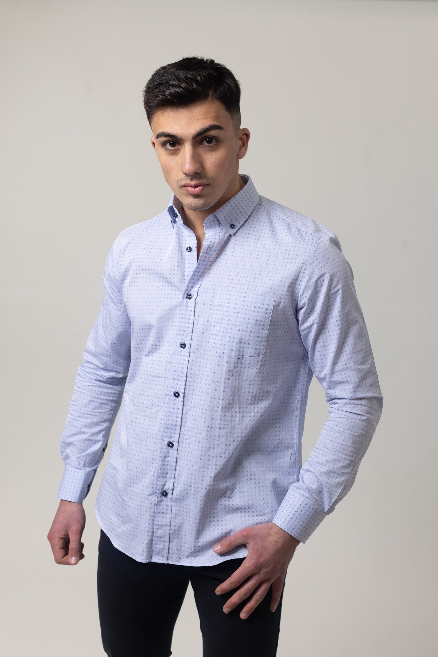 Shirts Long Sleeve - Light Blue