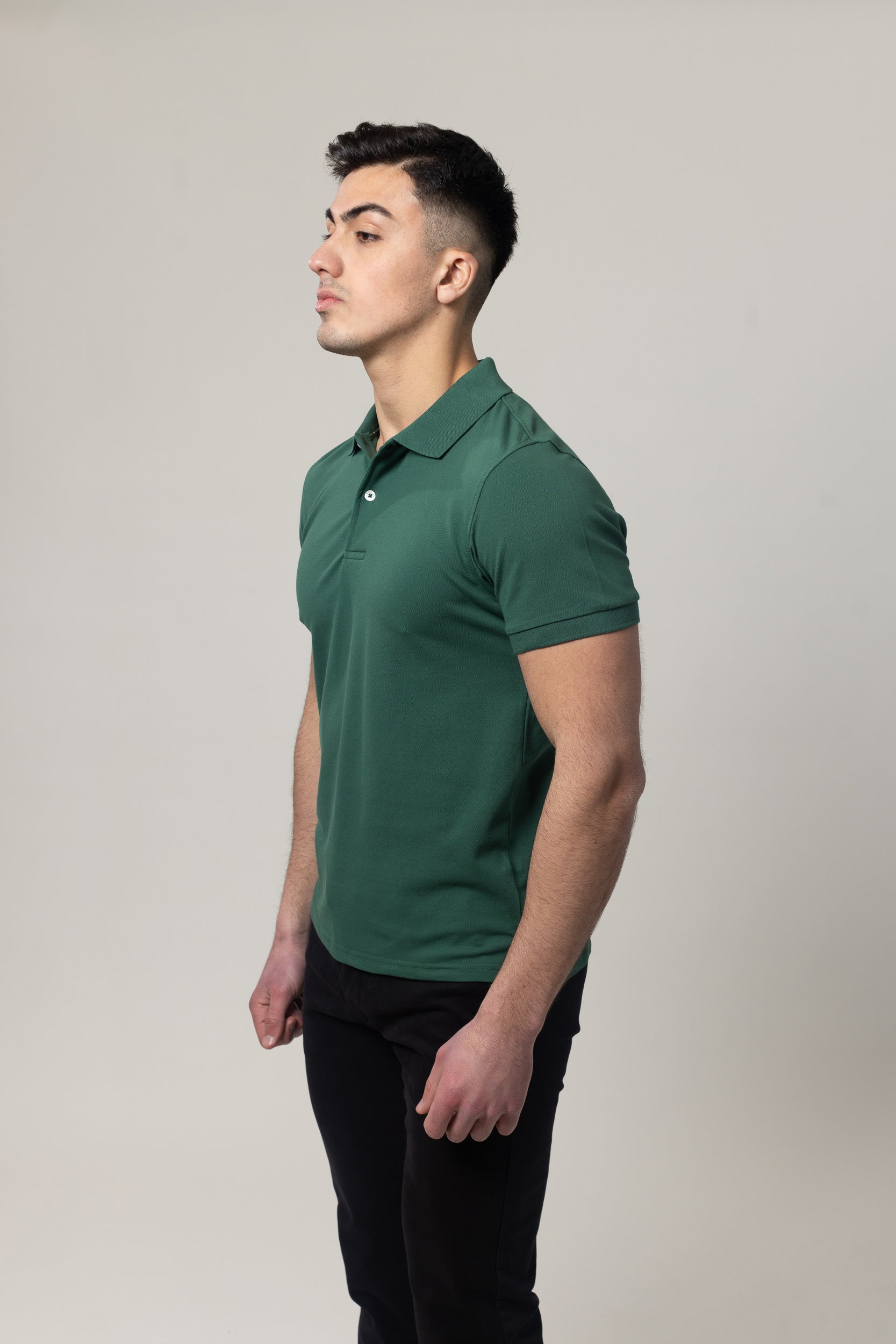 Plain Polo Cotton Lycra - Green