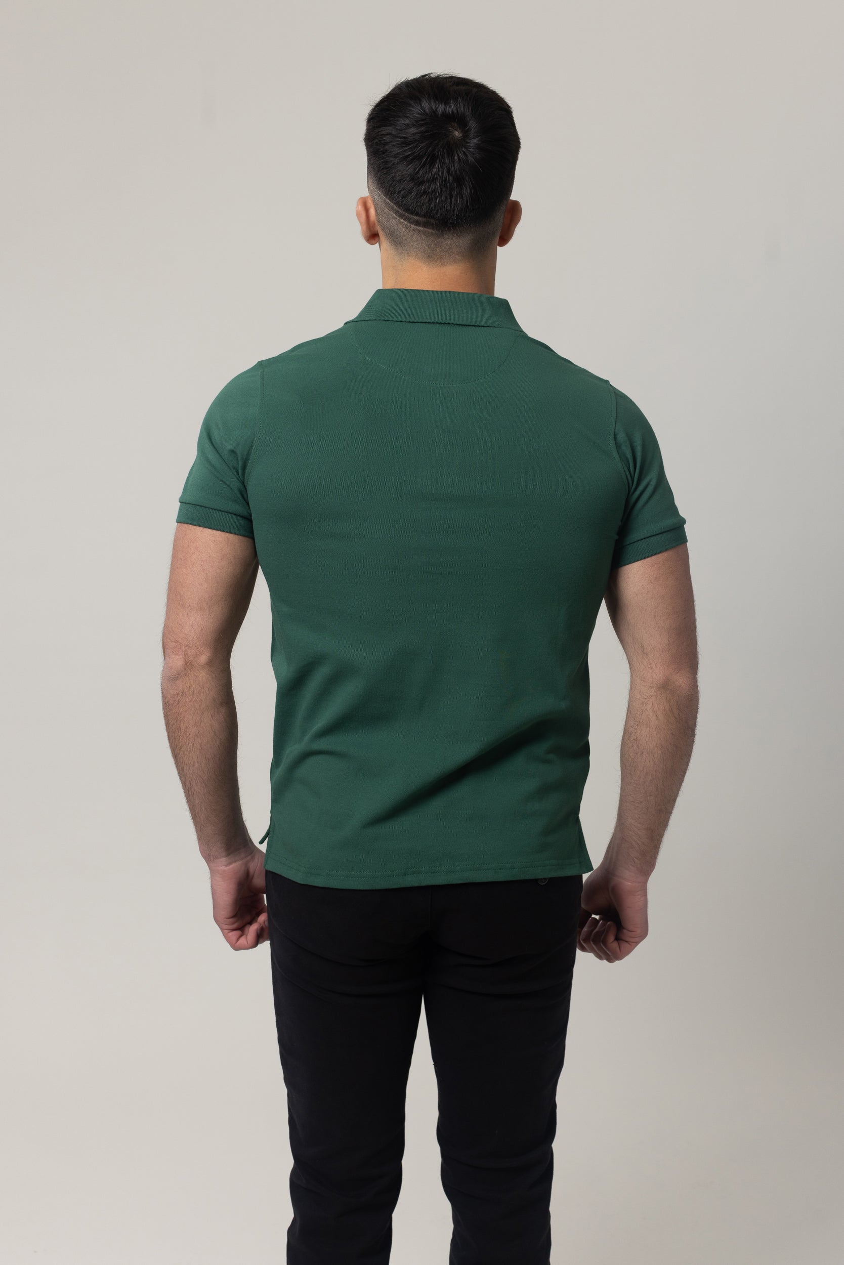 Plain Polo Cotton Lycra - Green