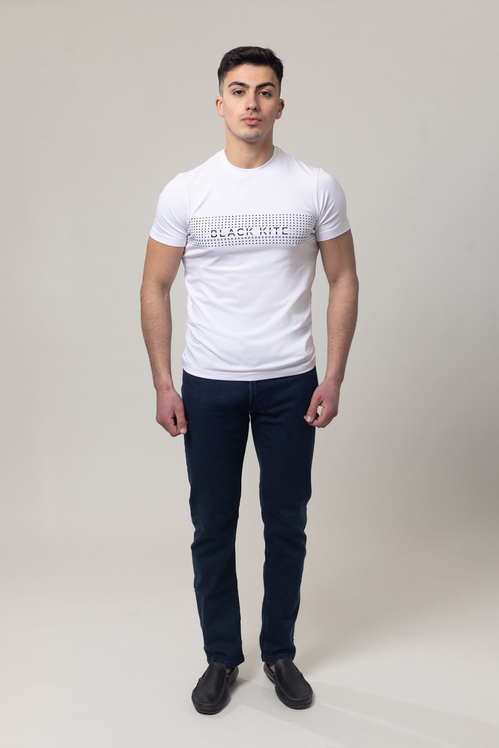 T-Shirt Cotton Lycra Round Neck - White