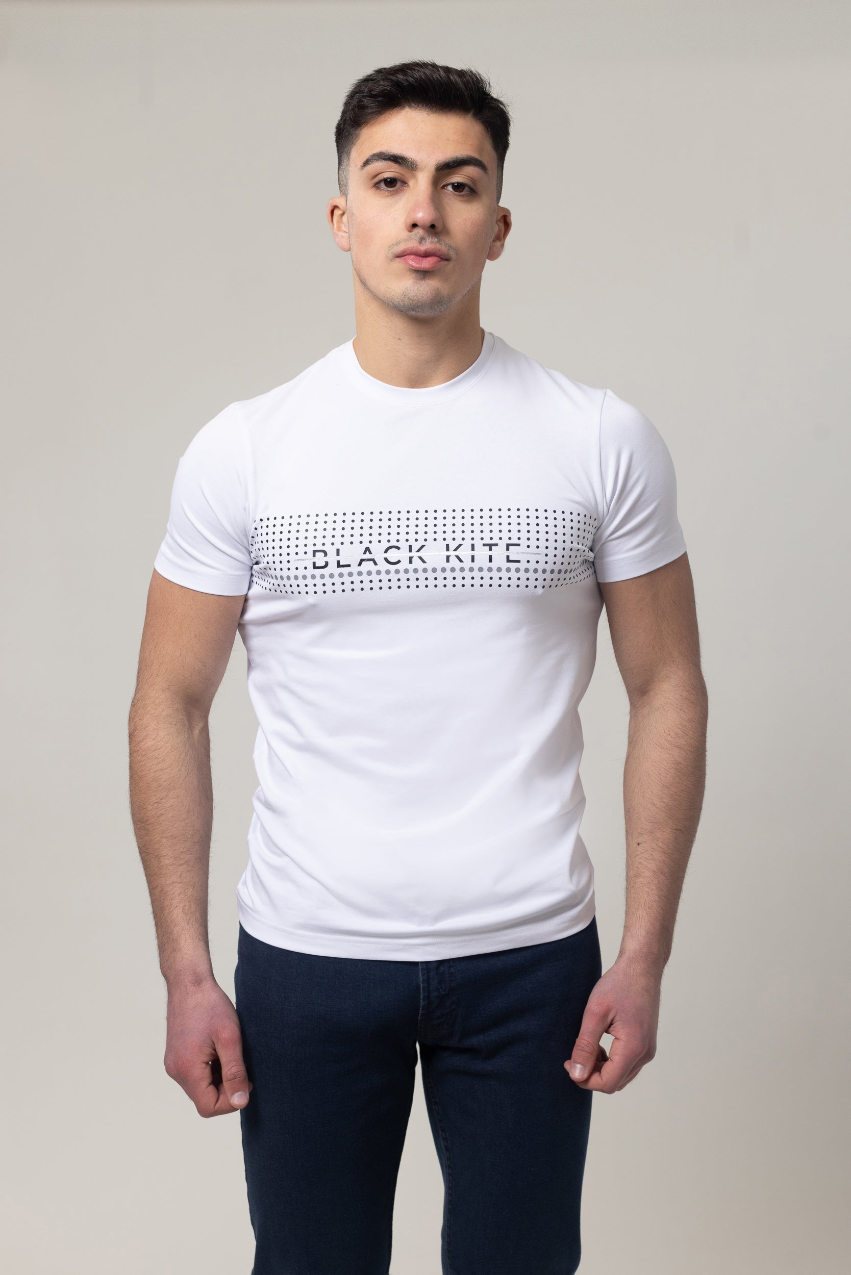 T-Shirt Cotton Lycra Round Neck - White