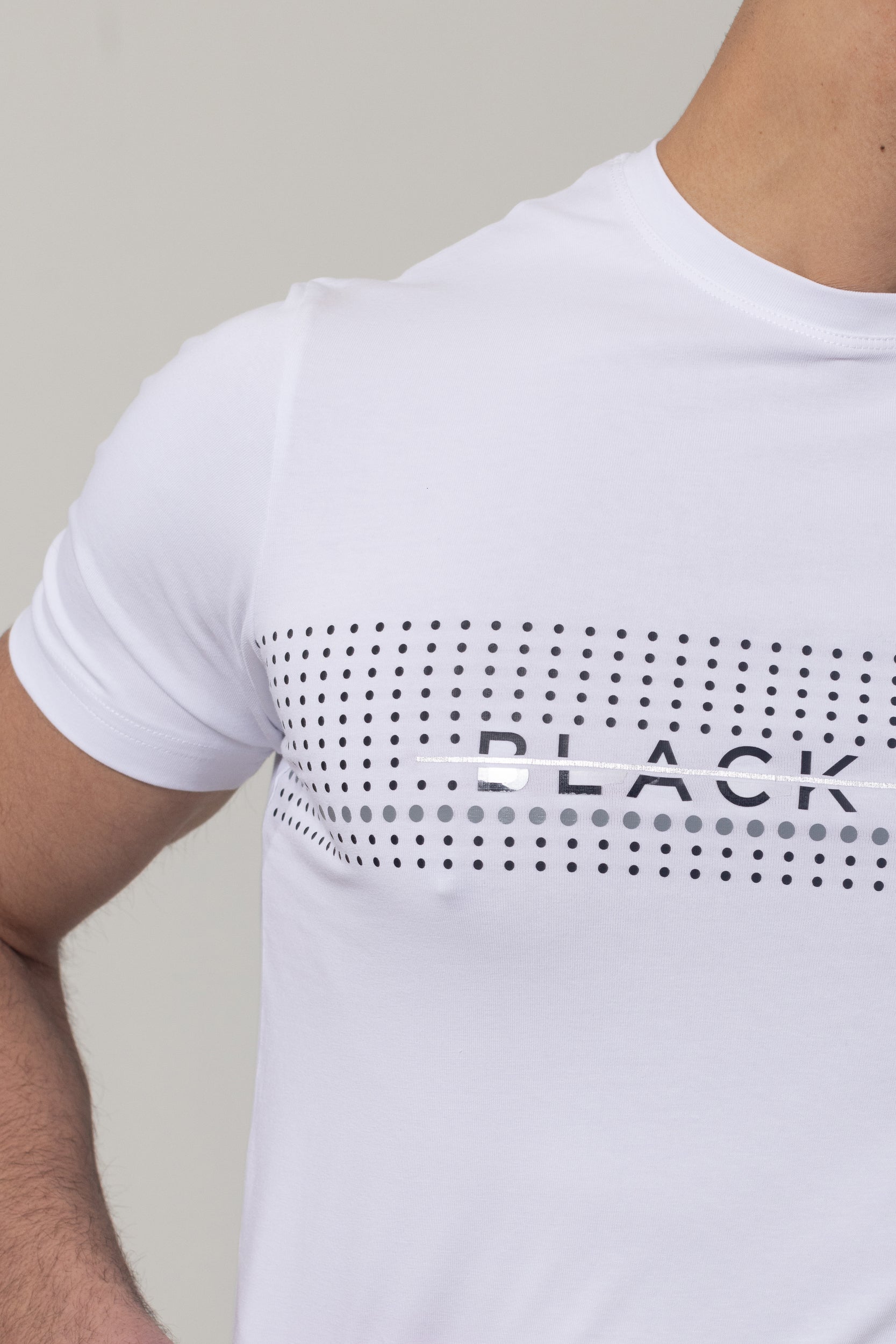 T-Shirt Cotton Lycra Round Neck - White