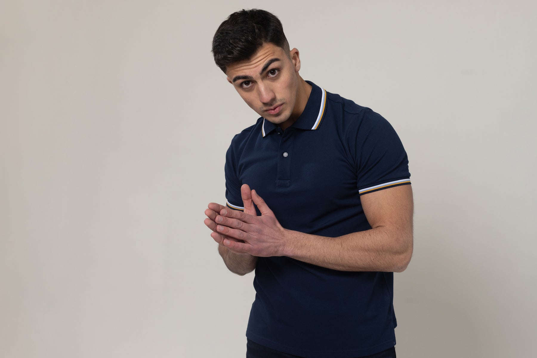 Pique Polo T-Shirt - Navy