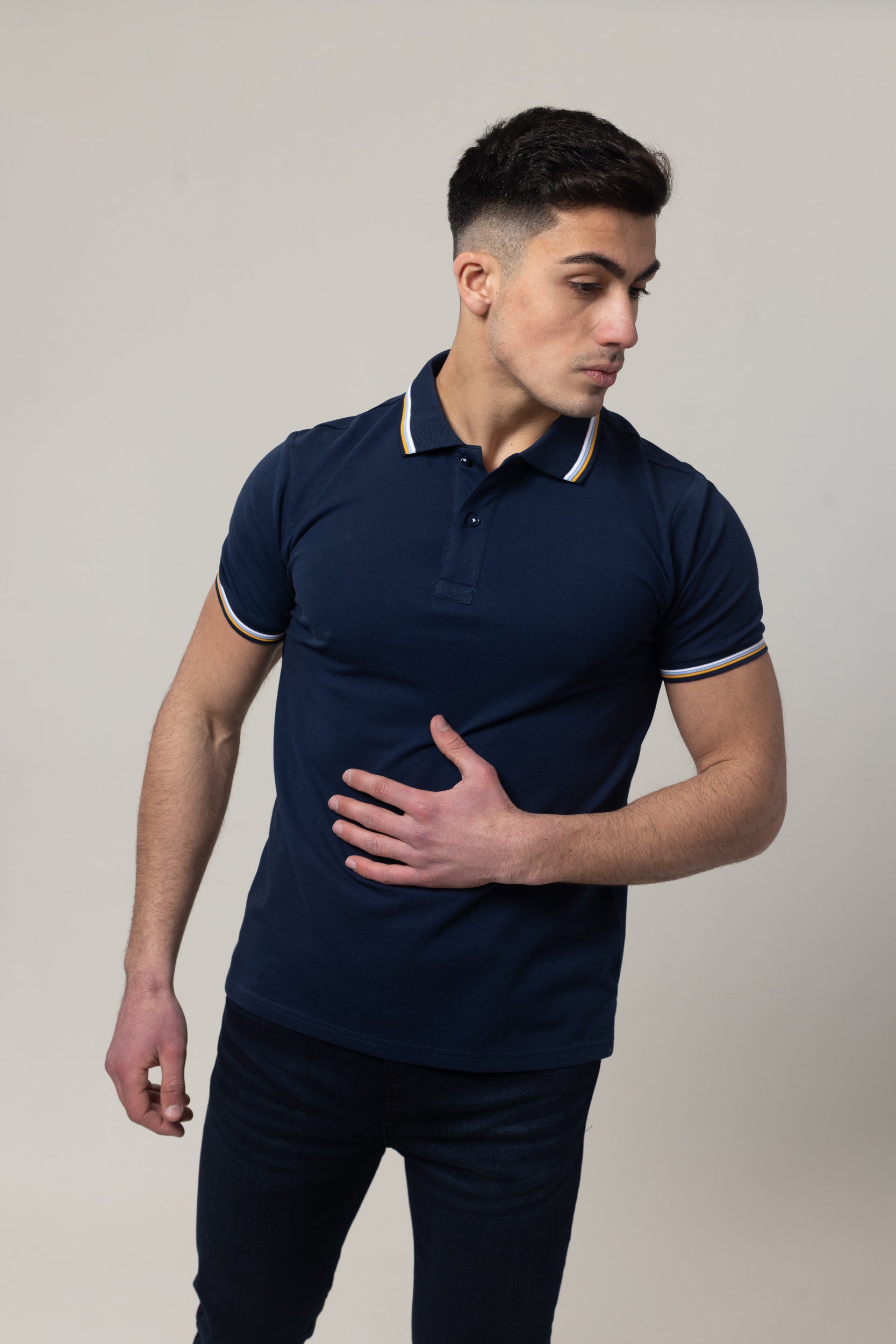 Pique Polo T-Shirt - Navy