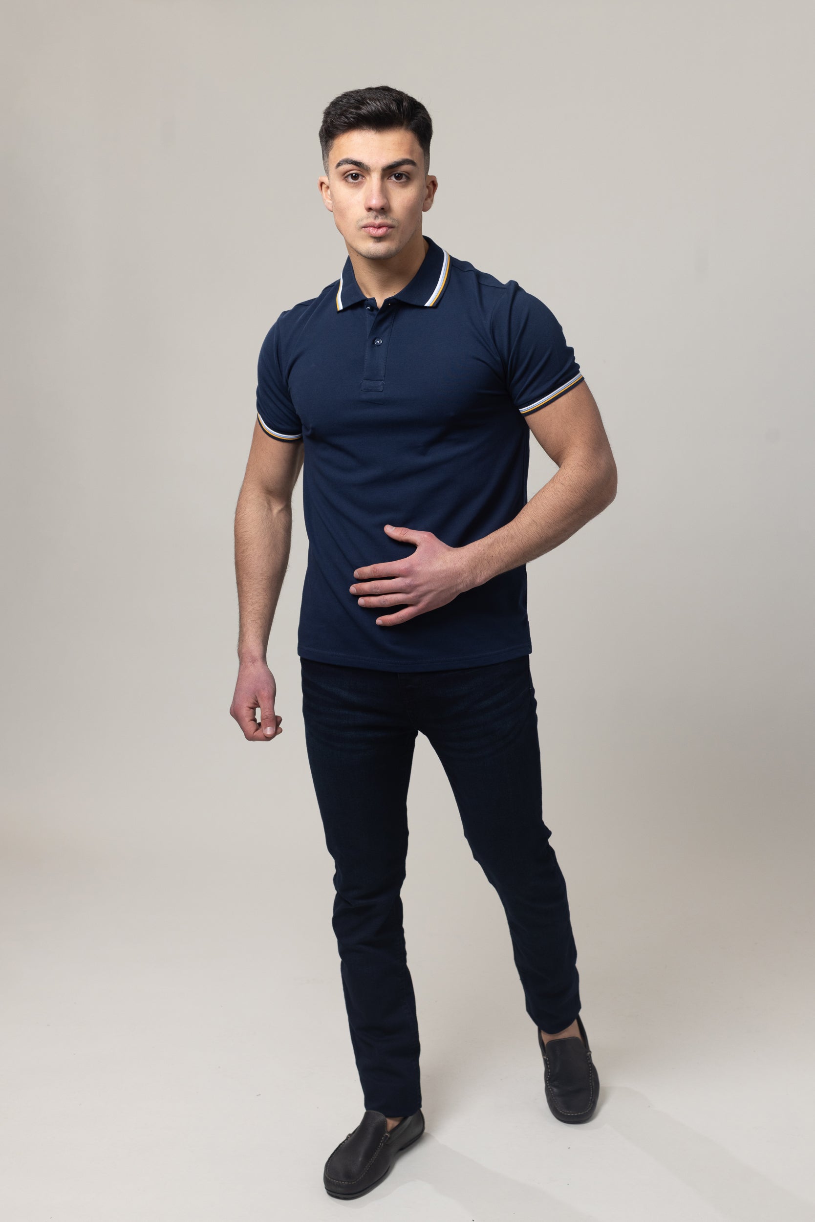 Pique Polo T-Shirt - Navy