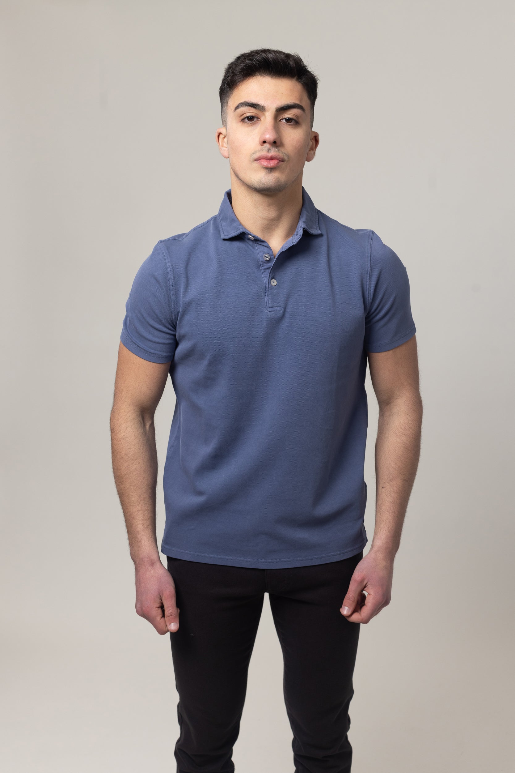 Washer Pique Polo - Blue