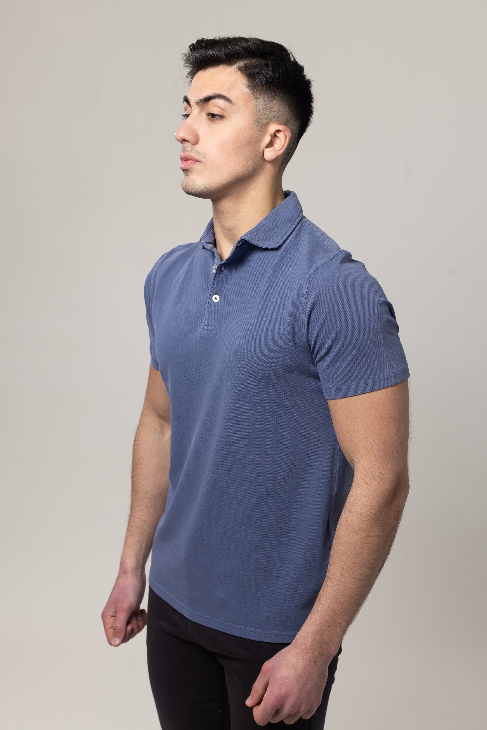 Washer Pique Polo - Blue