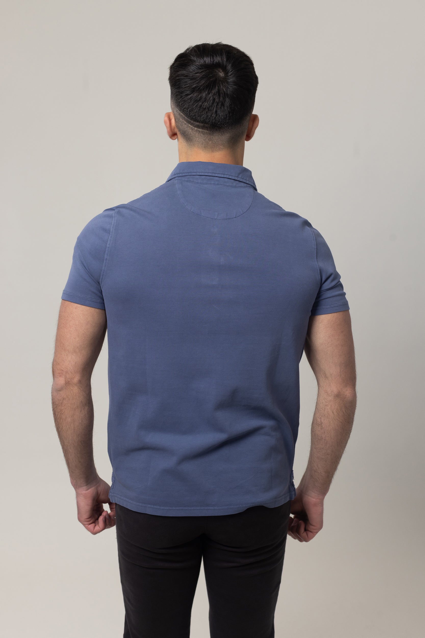 Washer Pique Polo - Blue