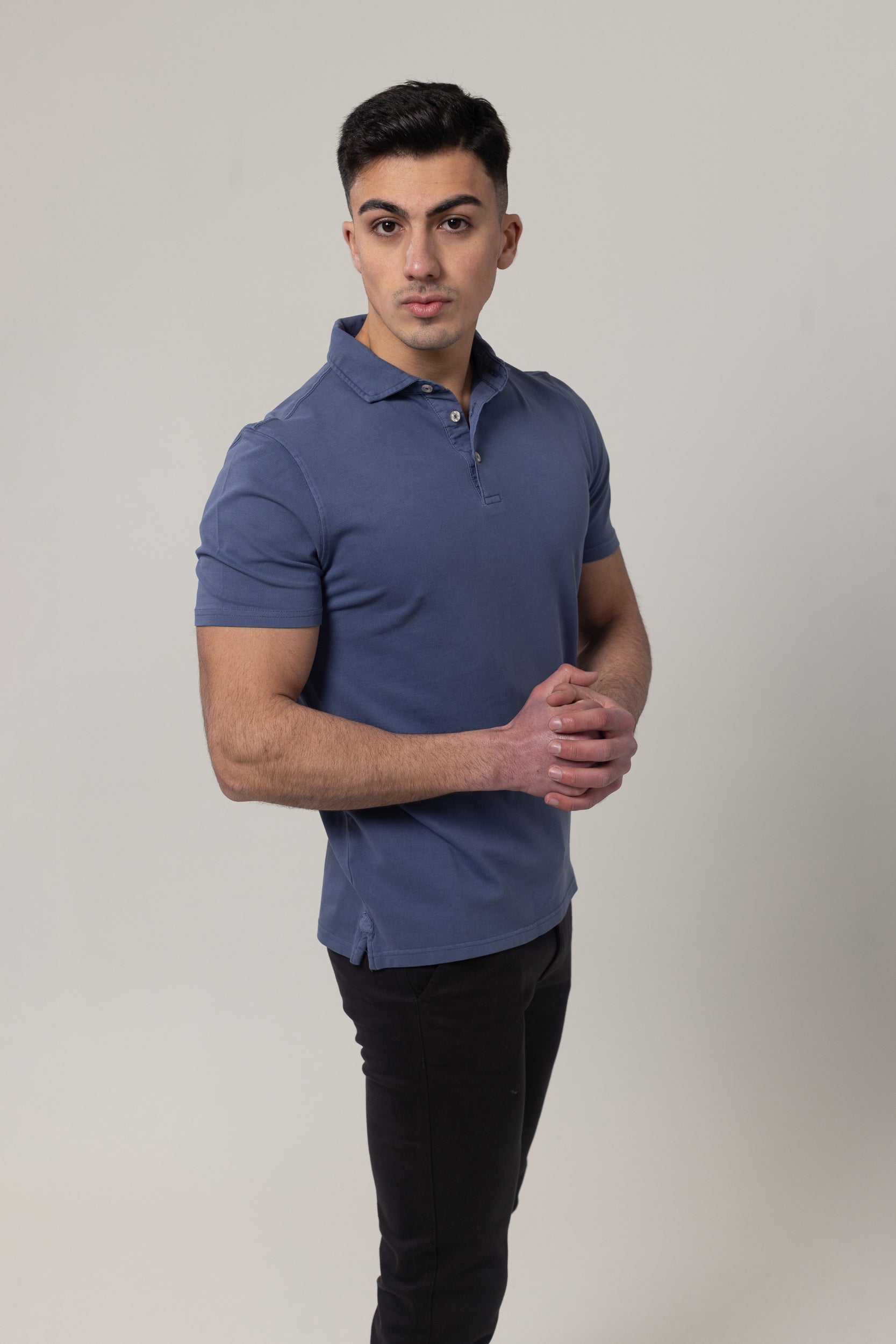Washer Pique Polo - Blue