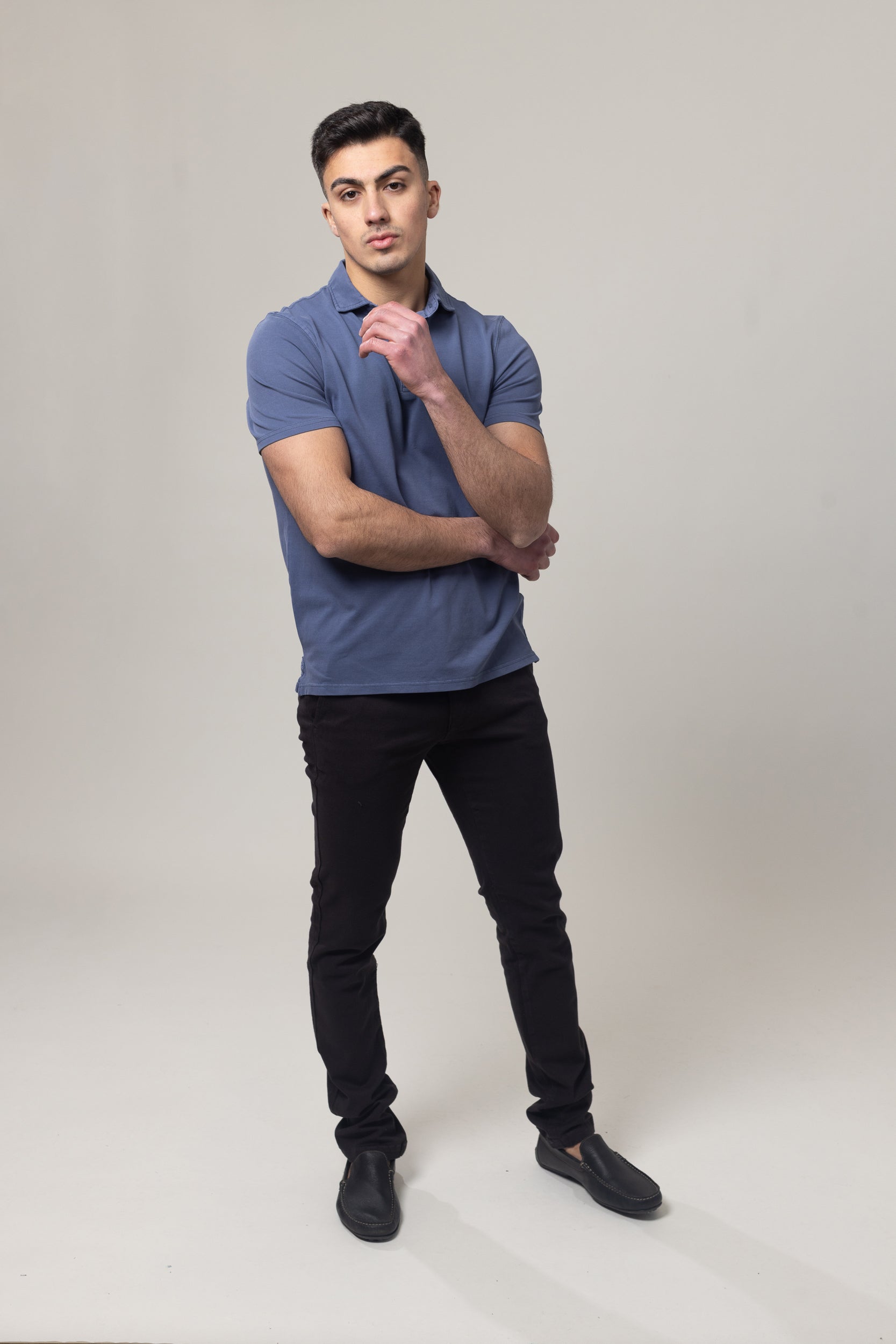 Washer Pique Polo - Blue