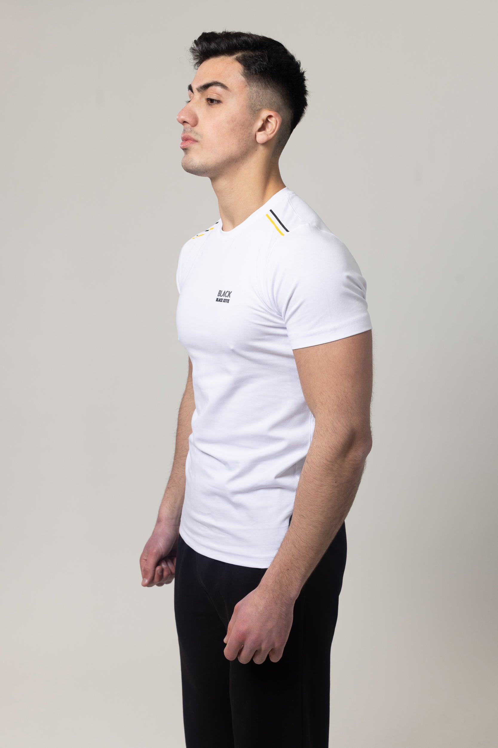 T-Shirt Cotton Lycra Round Neck - White